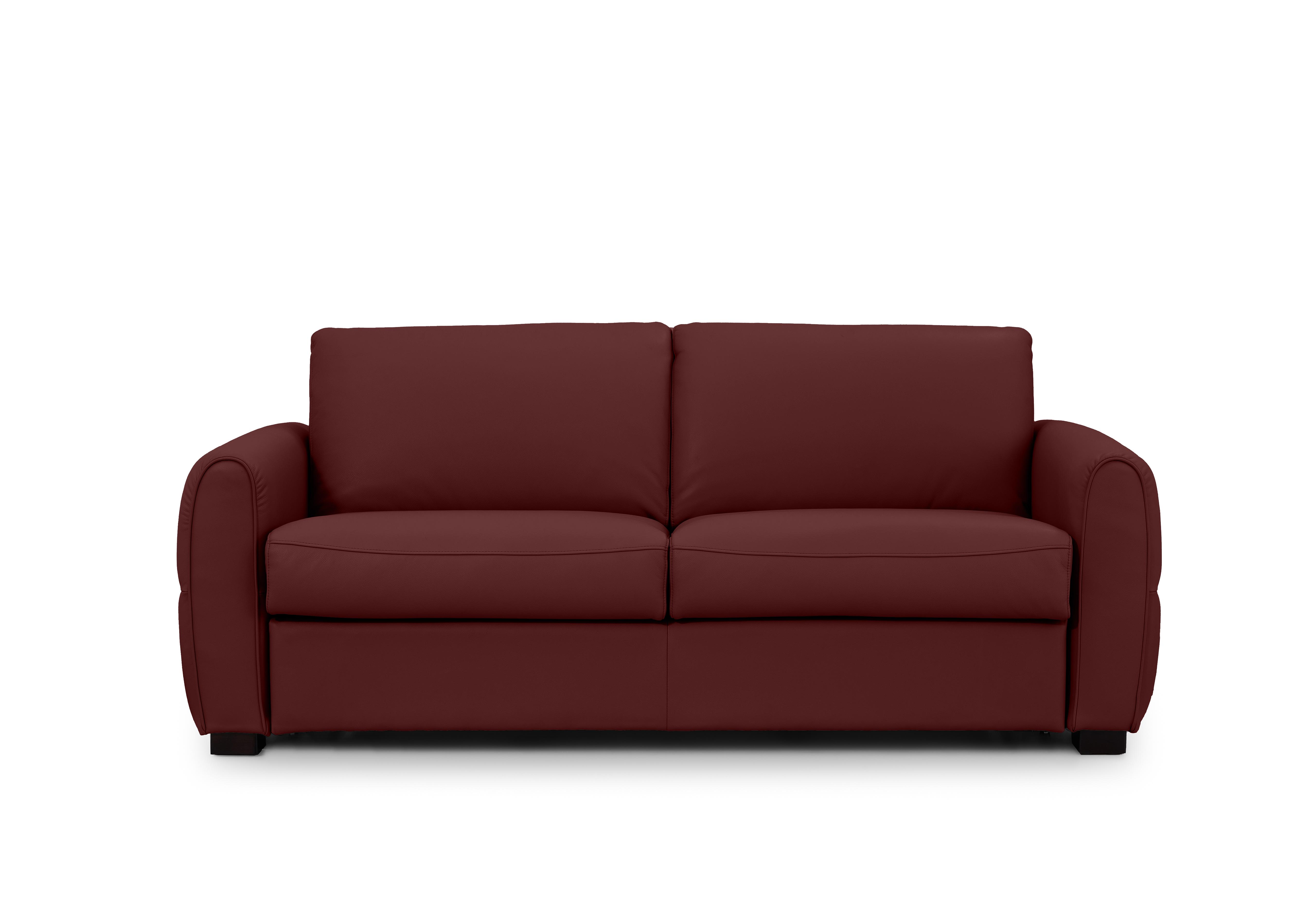 Jaxx Leather Sofa Bed with Arch Arms in Cat-60/15 Ruby on Furniture Village