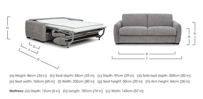 Jaxx Fabric Sofa Bed with Slim Arms in  on Furniture Village