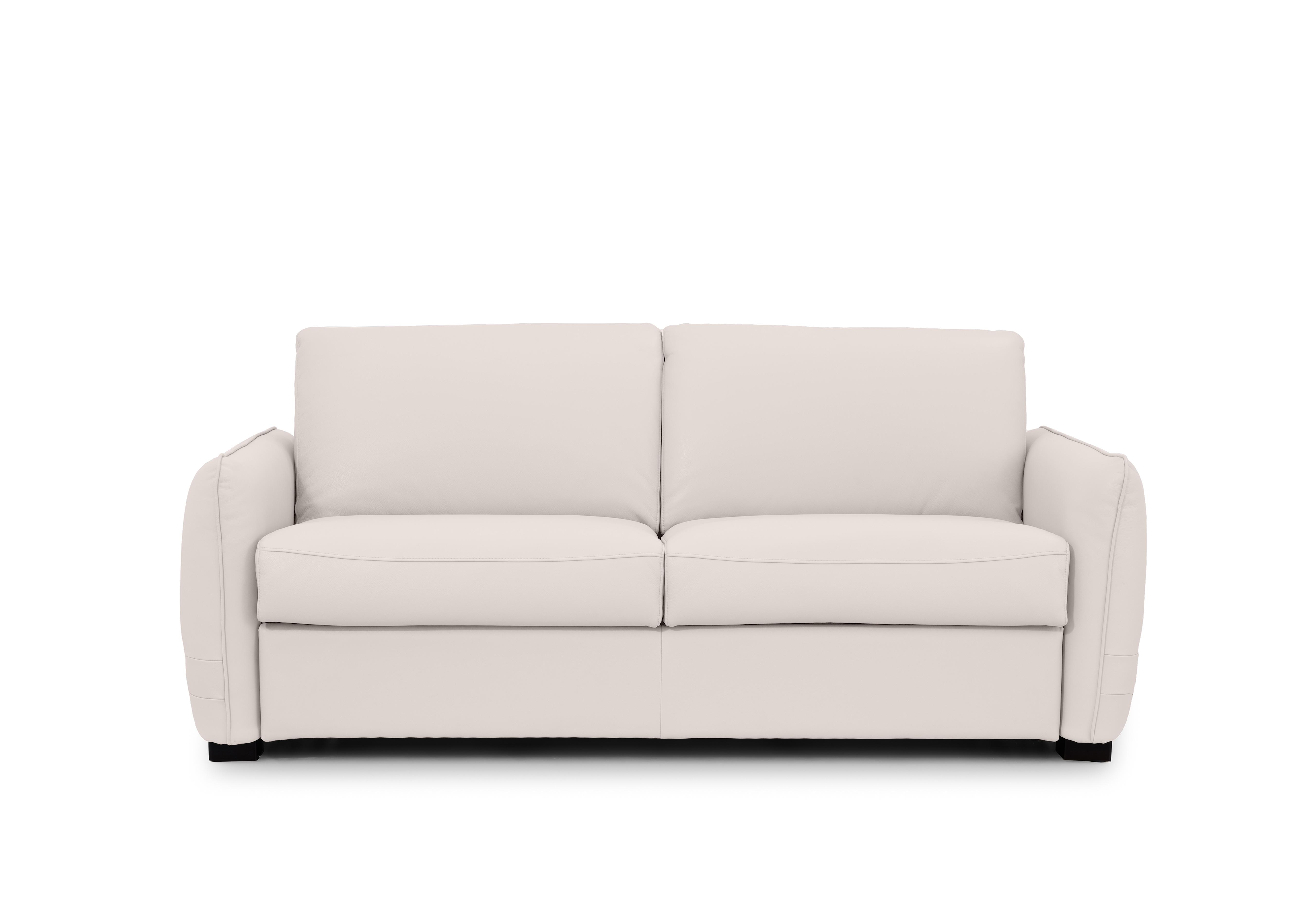 Jaxx Leather Sofa Bed with Slim Arms in Cat-40/13 Cotton on Furniture Village