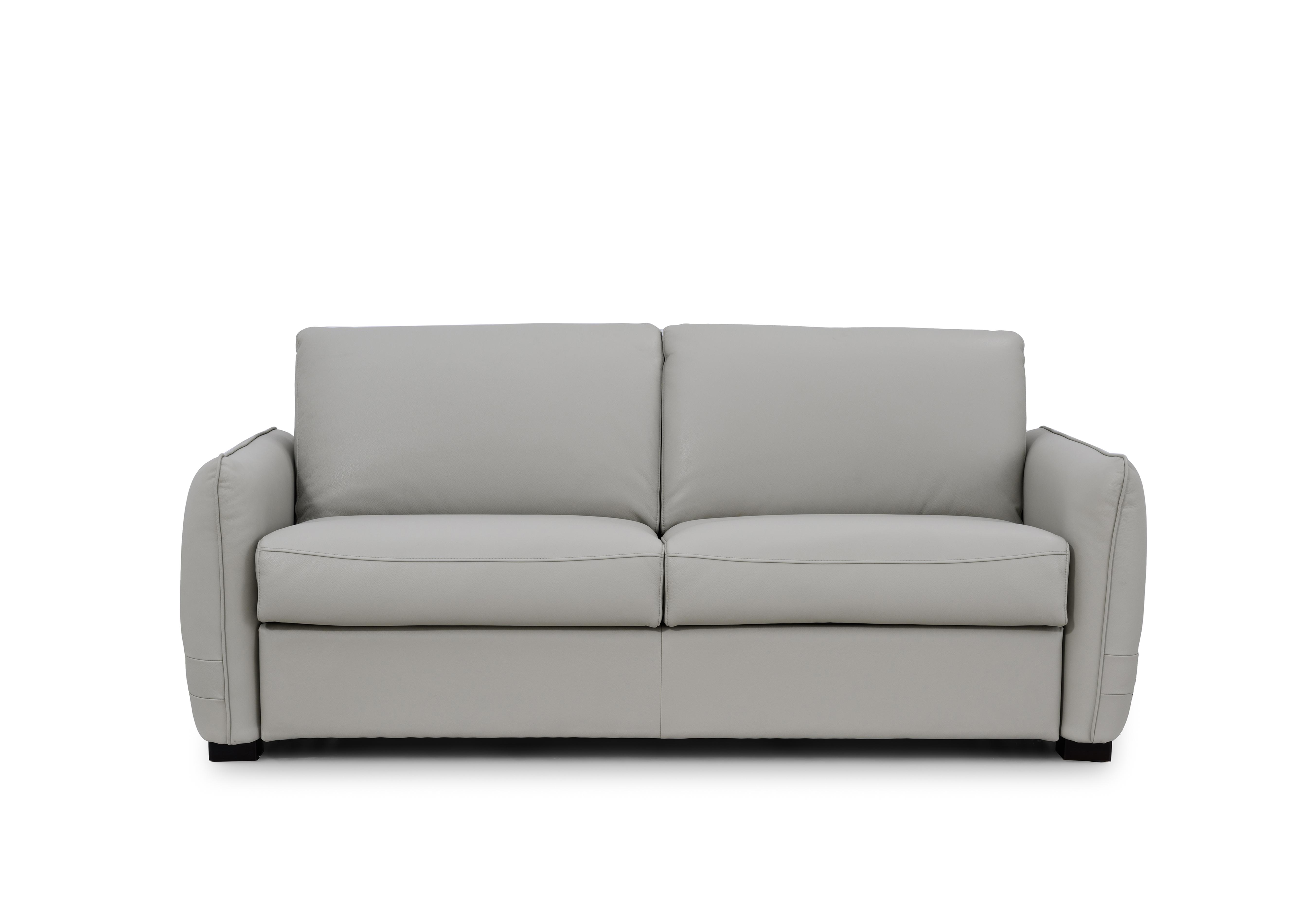 Jaxx Leather Sofa Bed with Slim Arms in Cat-60/23 Lead Grey on Furniture Village