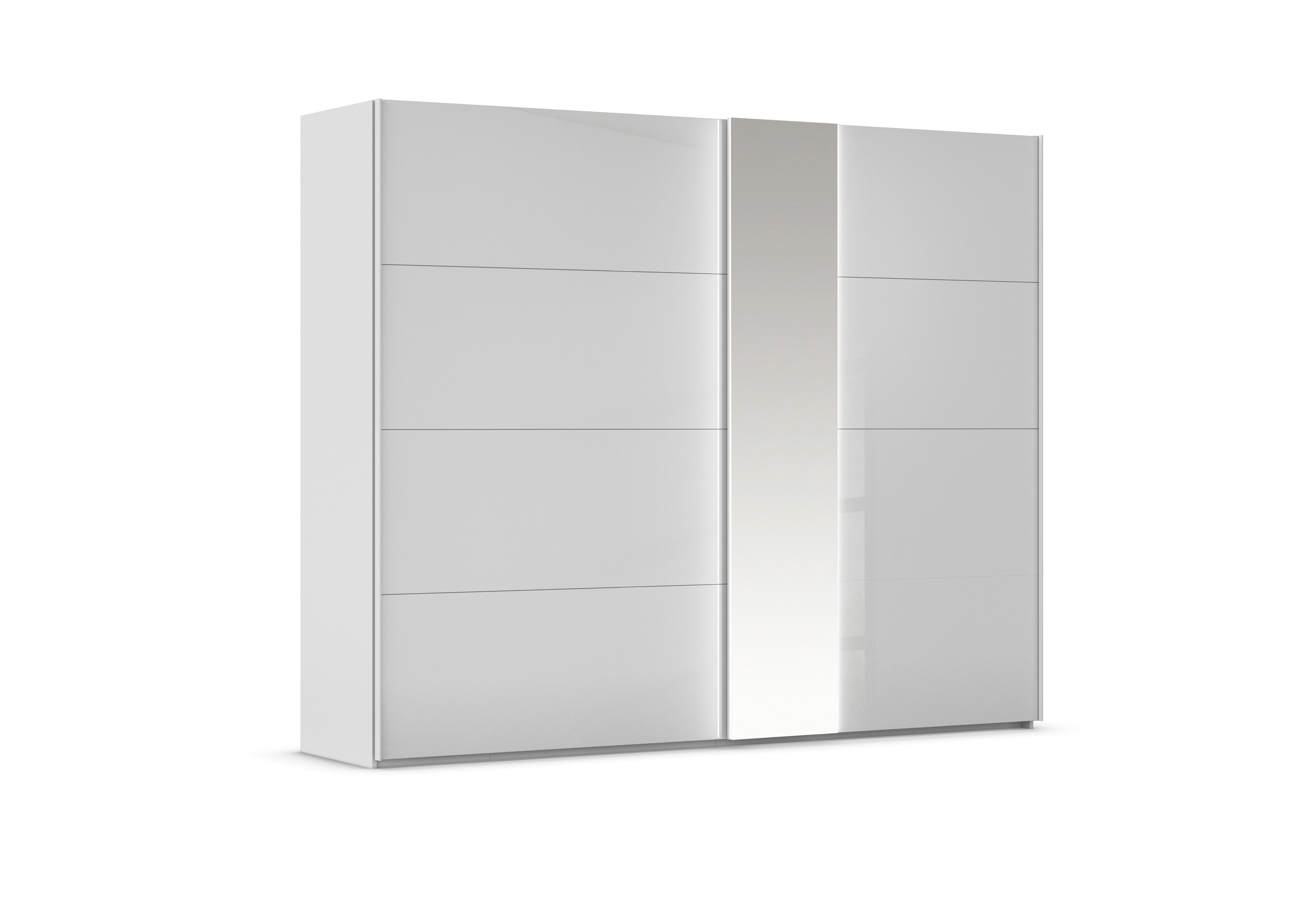 Cairns 271cm 2 Door Sliding Wardrobe with External Lights in Silk Grey A145bsilk Grey Glass on Furniture Village