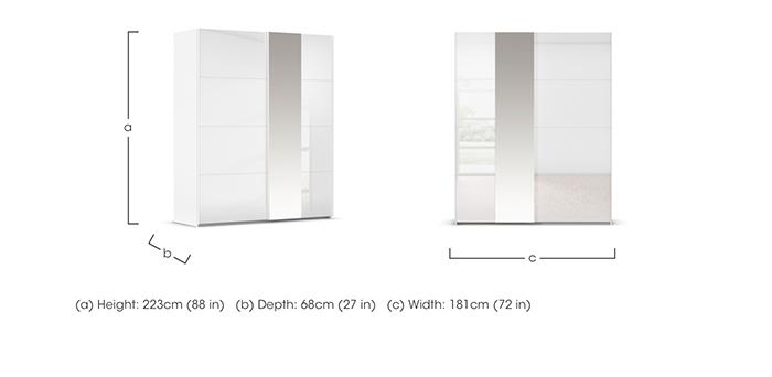 Cairns 181cm 2 Door Sliding Wardrobe in  on Furniture Village