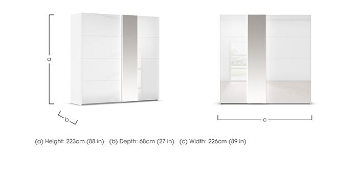 Cairns 226cm 2 Door Sliding Wardrobe with External Lights in  on Furniture Village