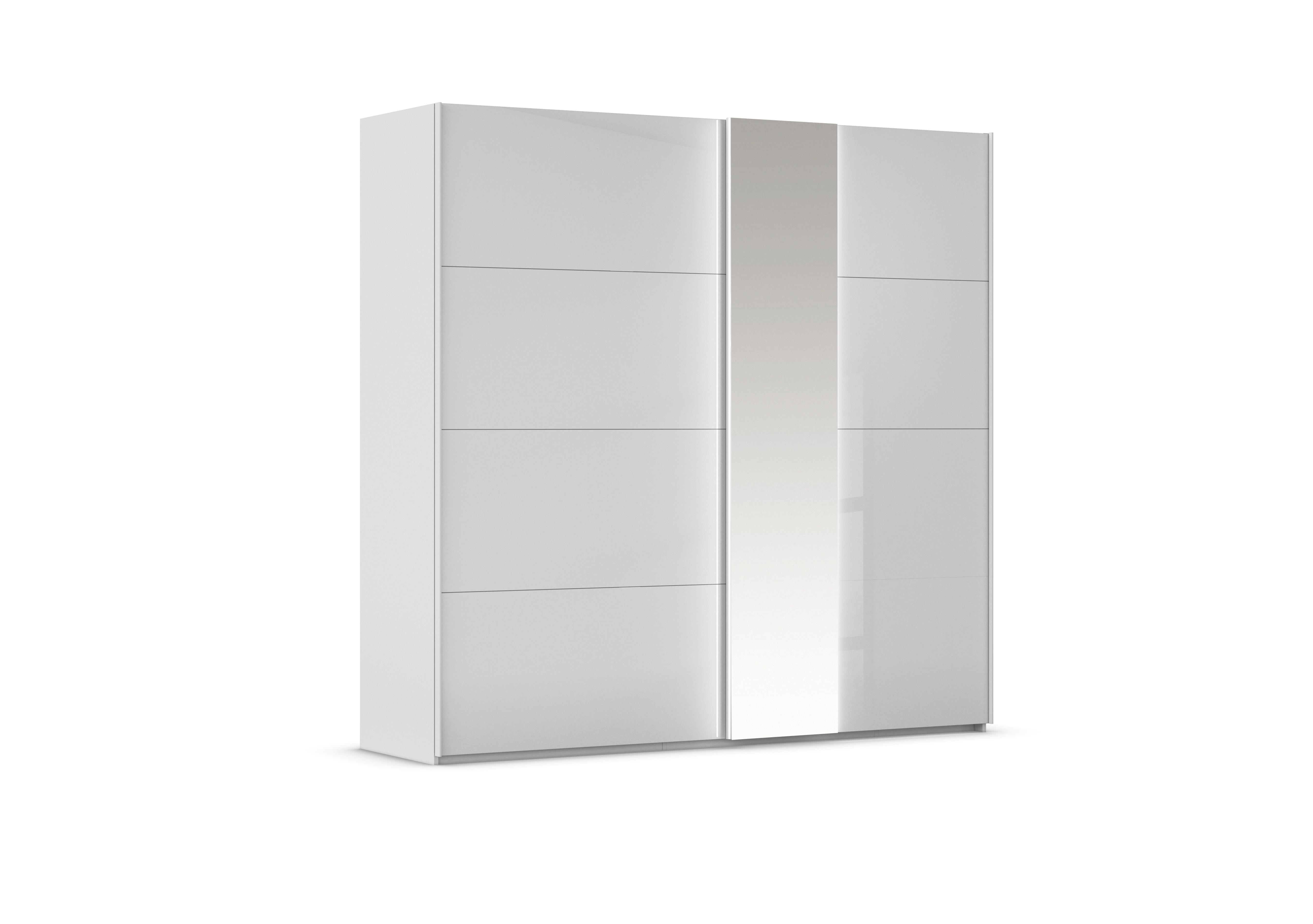 Cairns 226cm 2 Door Sliding Wardrobe with External Lights in Silk Grey A145bsilk Grey Glass on Furniture Village