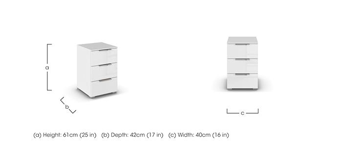 Cairns 3 Drawer Bedside Cabinet in  on Furniture Village