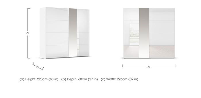 Cairns 226cm 2 Door Sliding Wardrobe in  on Furniture Village