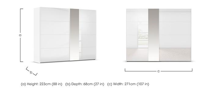 Cairns 271cm 2 Door Sliding Wardrobe in  on Furniture Village