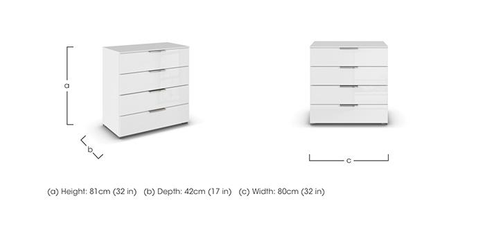 Cairns 4 Drawer Narrow Chest in  on Furniture Village