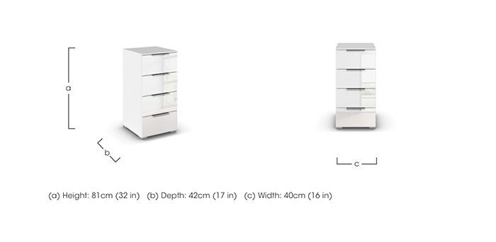 Cairns 4 Drawer Bedside Cabinet in  on Furniture Village