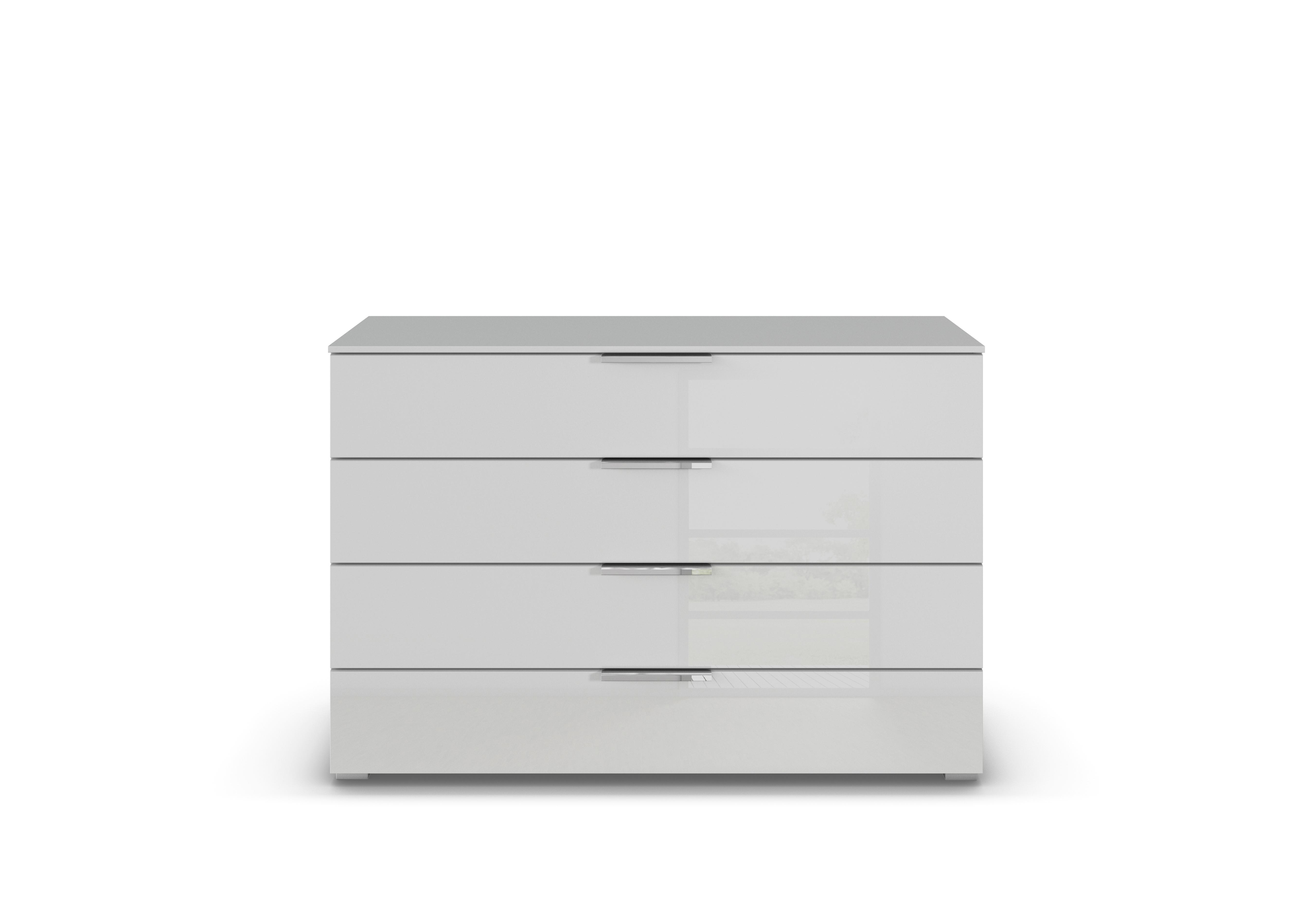 Cairns 4 Drawer Wide Chest in Silk Grey A145bsilk Grey Glass on Furniture Village