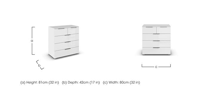 Cairns 3+2 Drawer Chest in  on Furniture Village