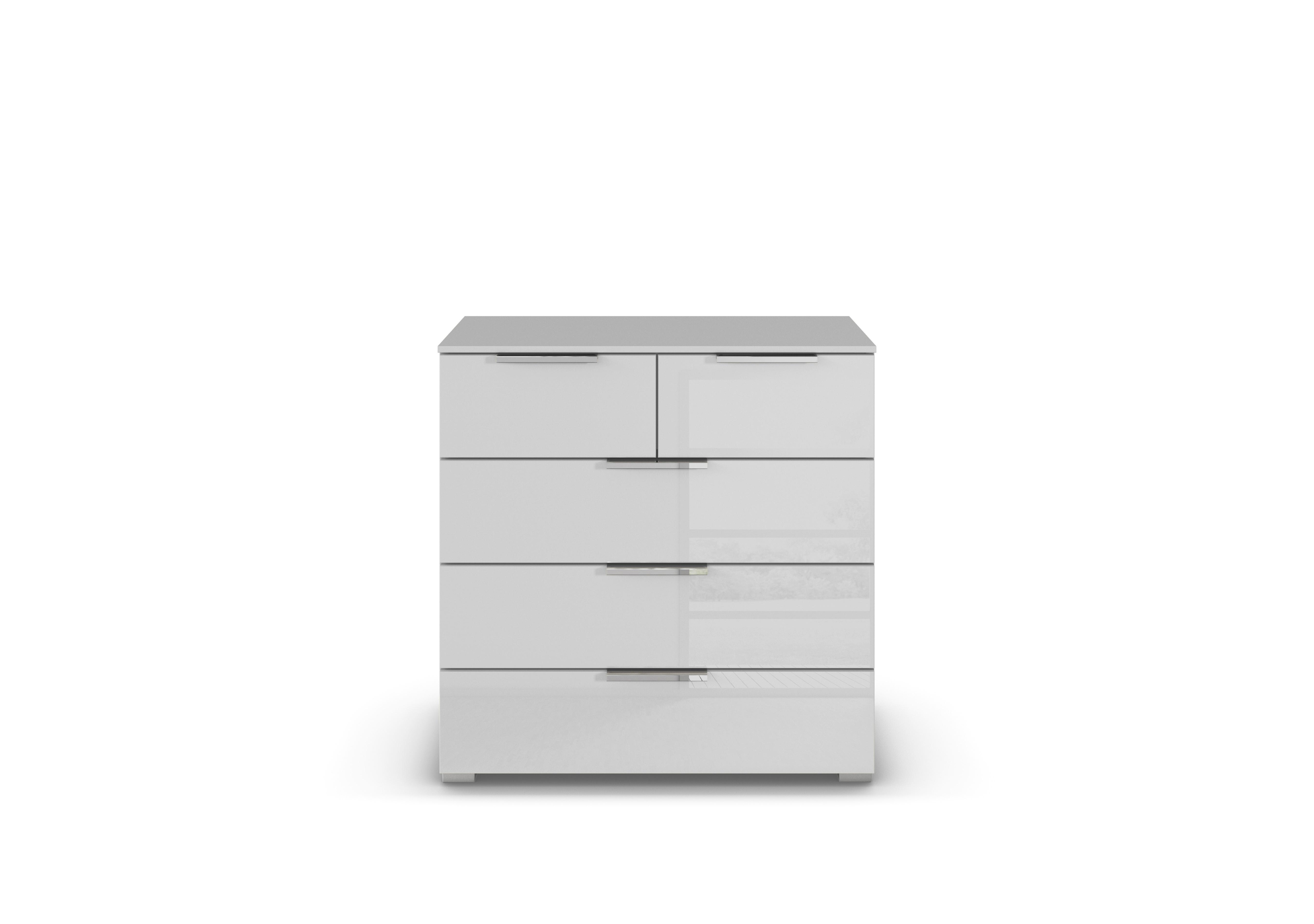 Cairns 3+2 Drawer Chest in Silk Grey A145bsilk Grey Glass on Furniture Village