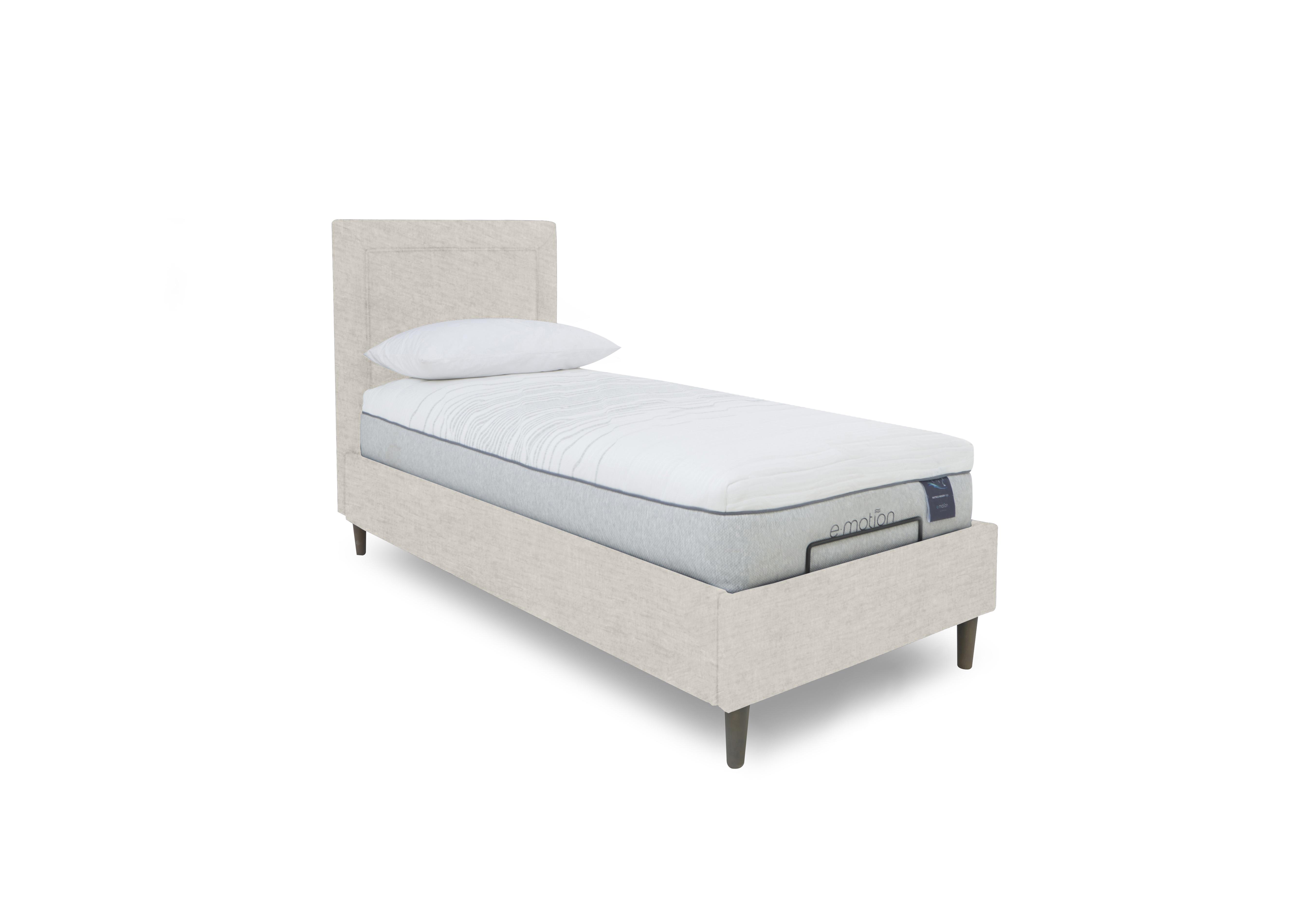 E-Motion Yumi Adjustable Bed Frame in 901 Sandstone Pearl on Furniture Village