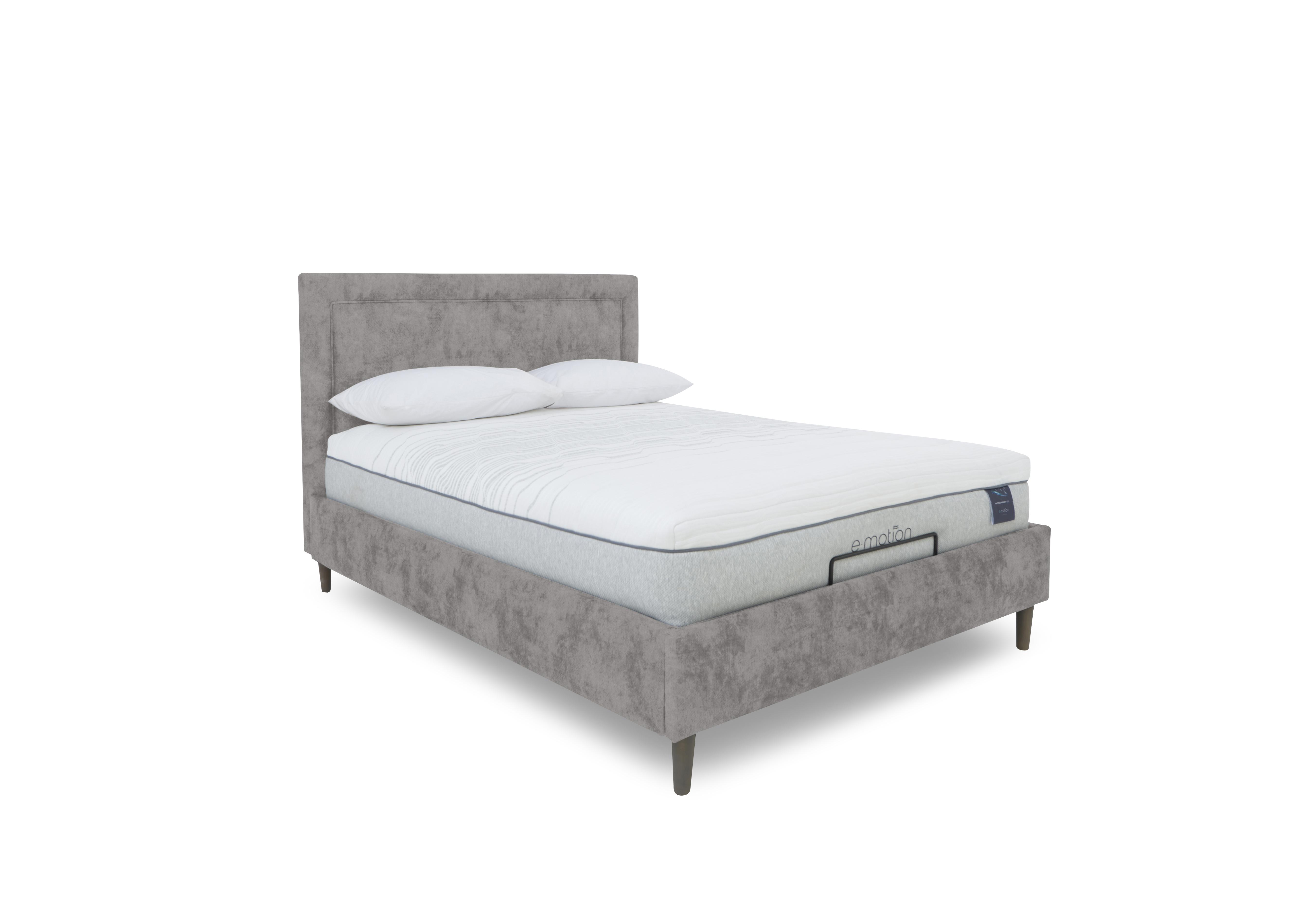 E-Motion Yumi Adjustable Bed Frame in Daytona Silver on Furniture Village