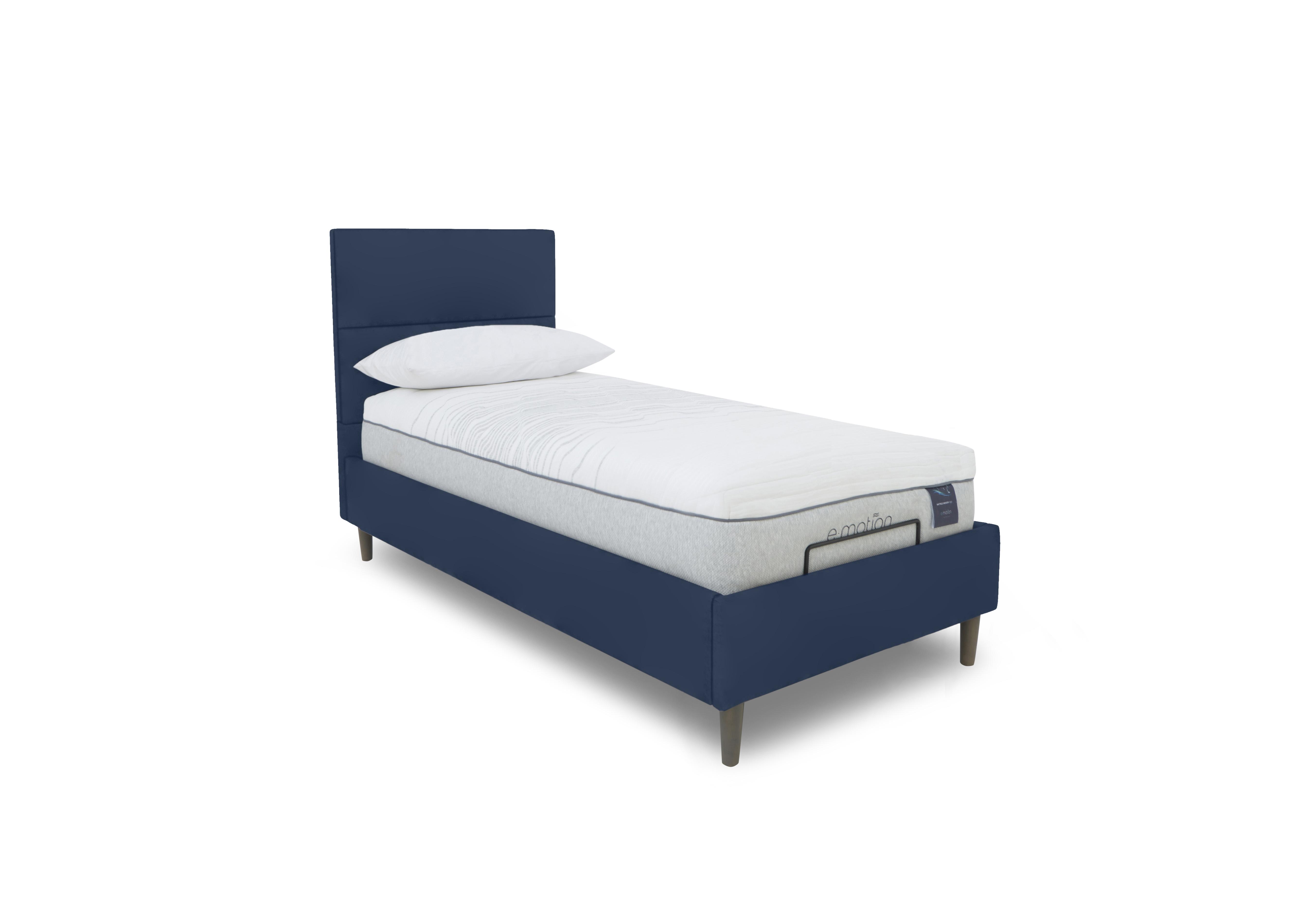 E-Motion Sakura Adjustable Bed Frame in 600 Granite Blue on Furniture Village