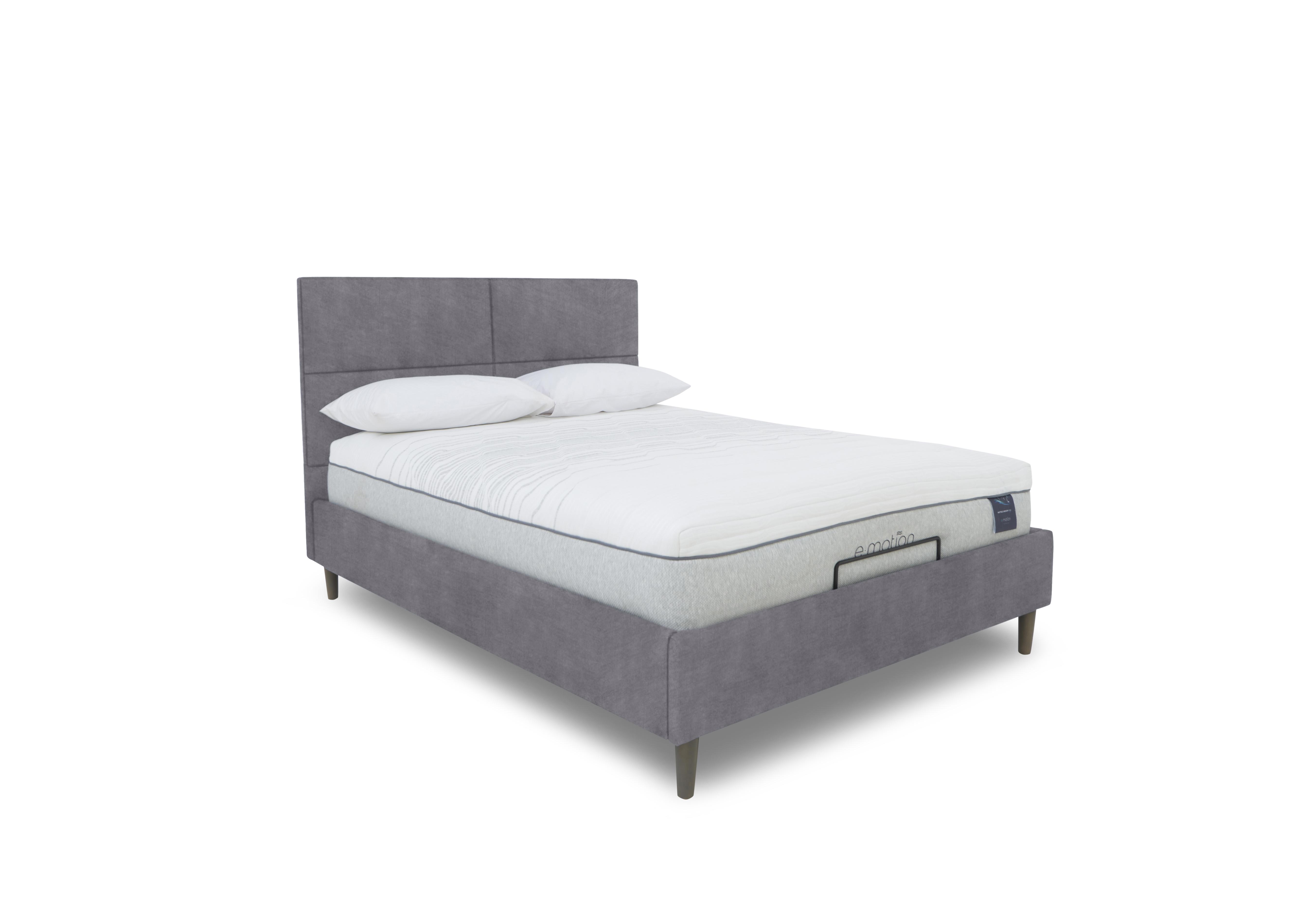 E-Motion Sakura Adjustable Bed Frame in Aston Steel on Furniture Village