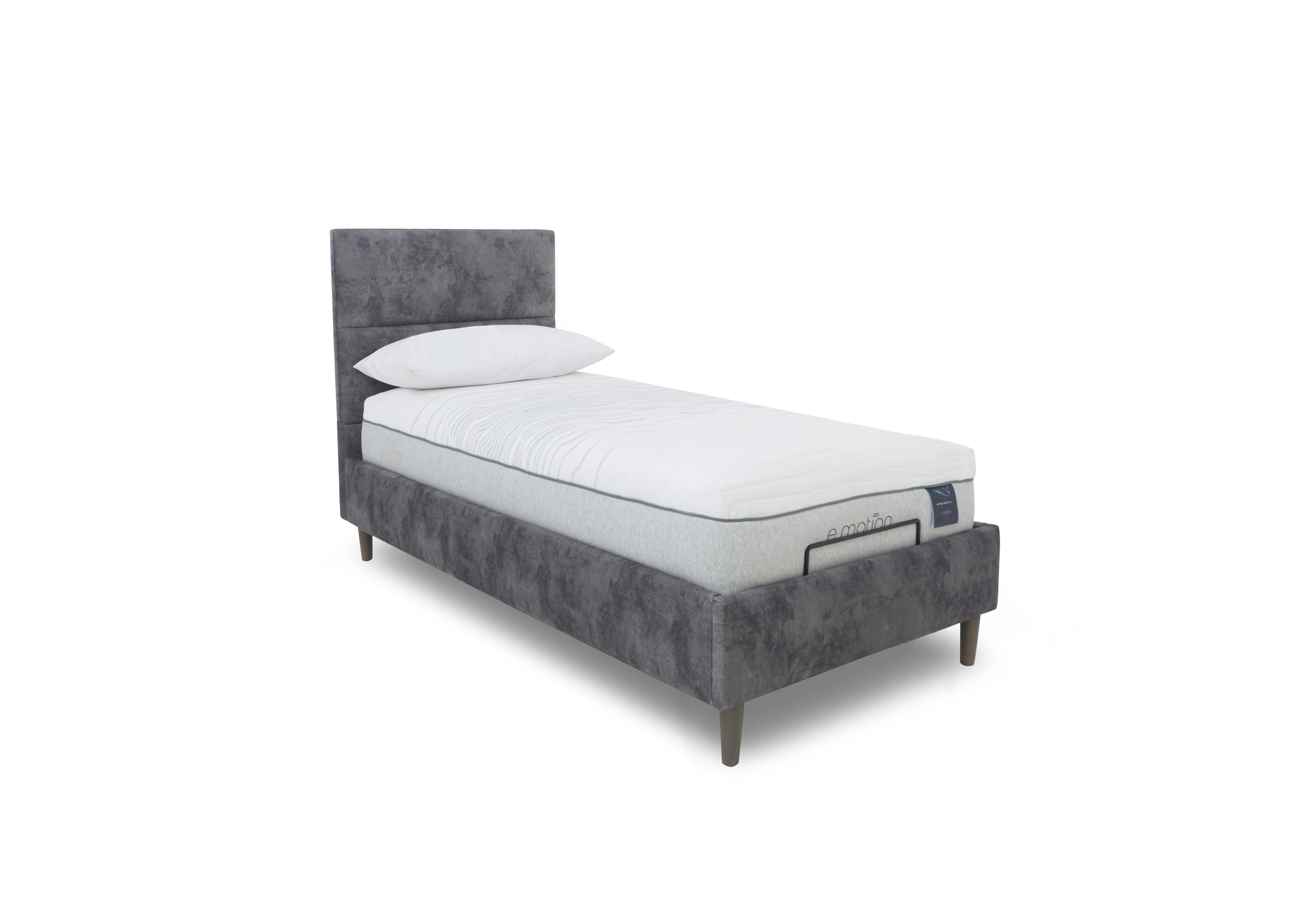 E-Motion Sakura Adjustable Bed Frame in Daytona  Grey on Furniture Village