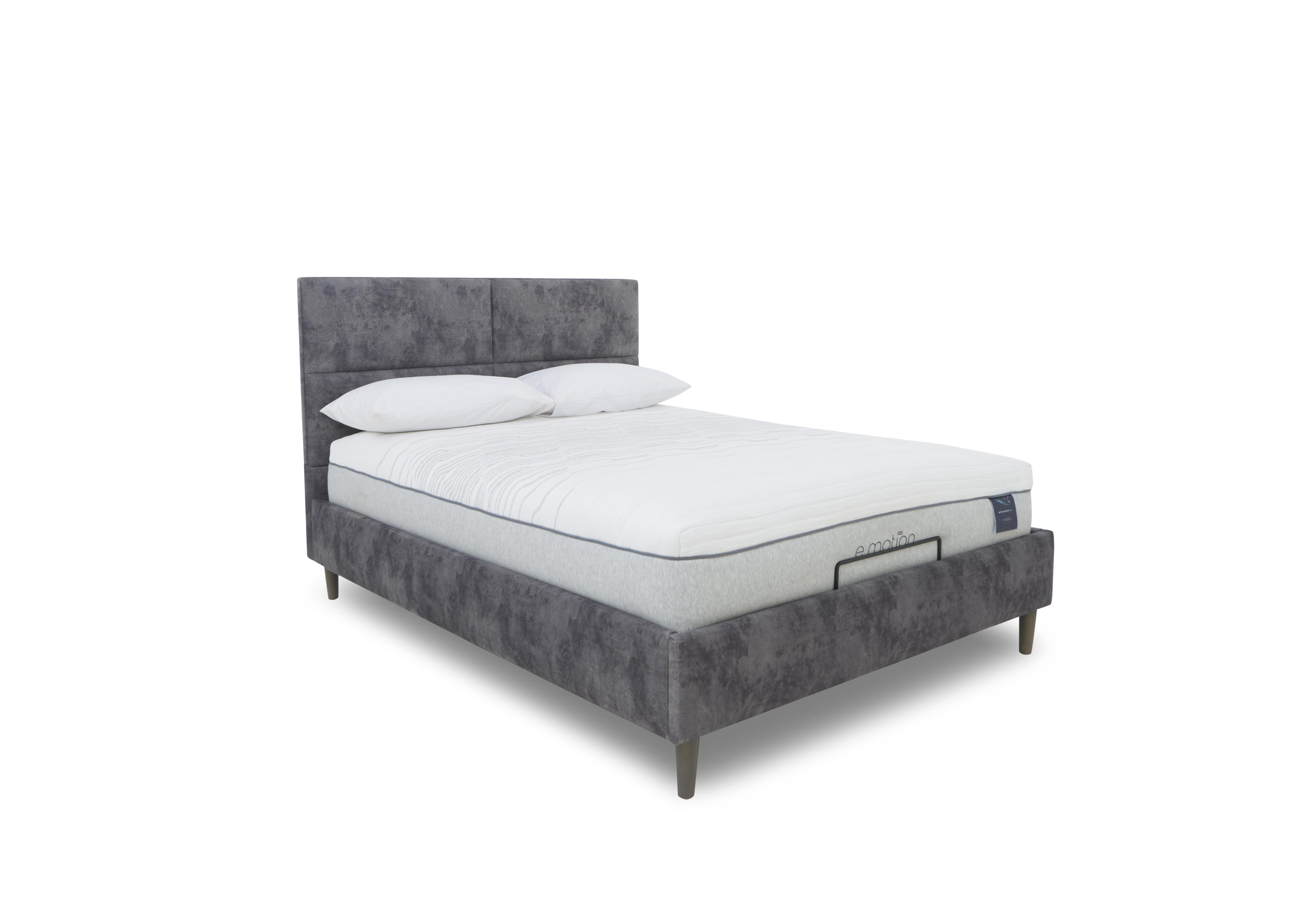 E-Motion Sakura Adjustable Bed Frame in Daytona  Grey on Furniture Village