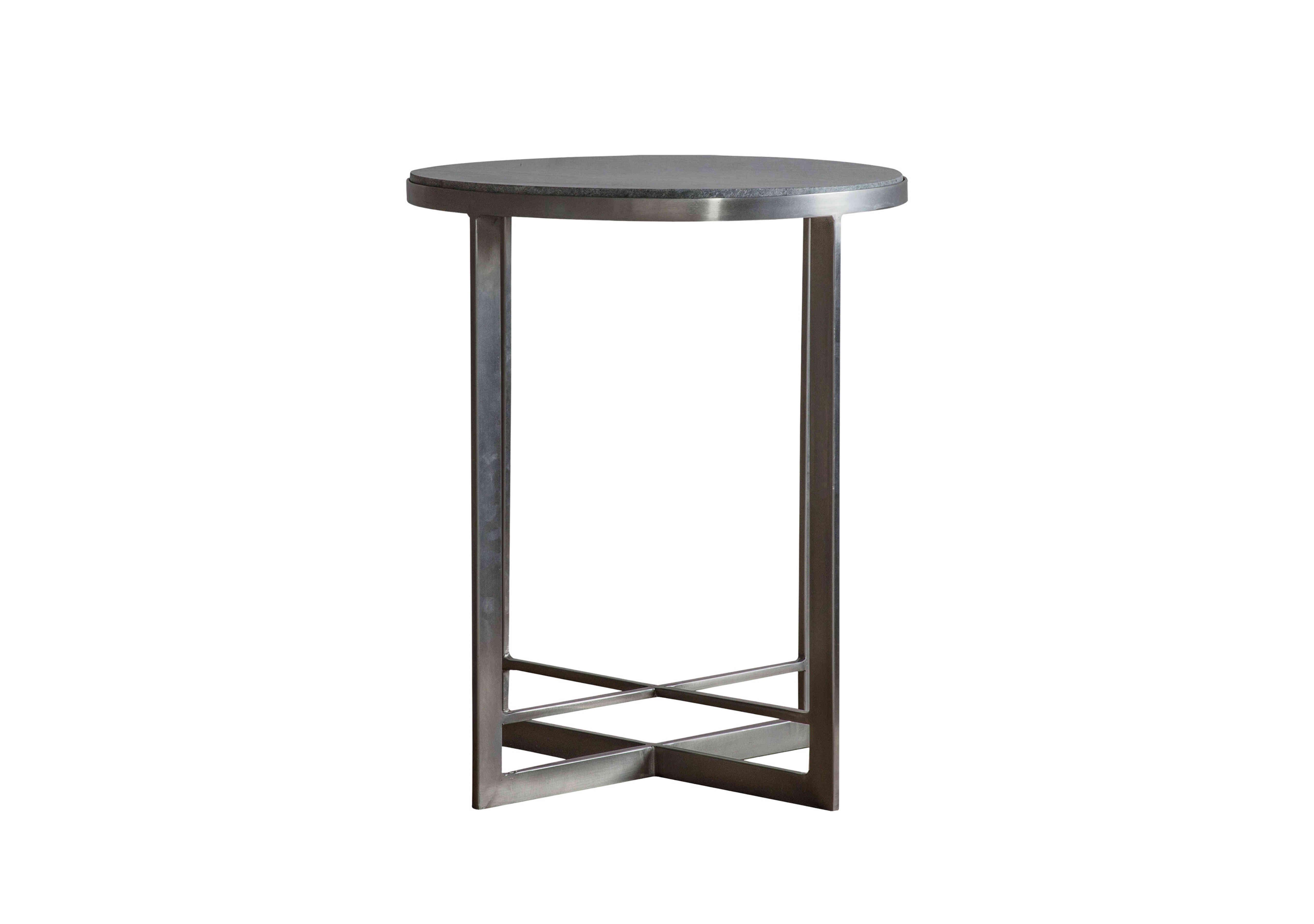 Chania Side Table in Silver on Furniture Village