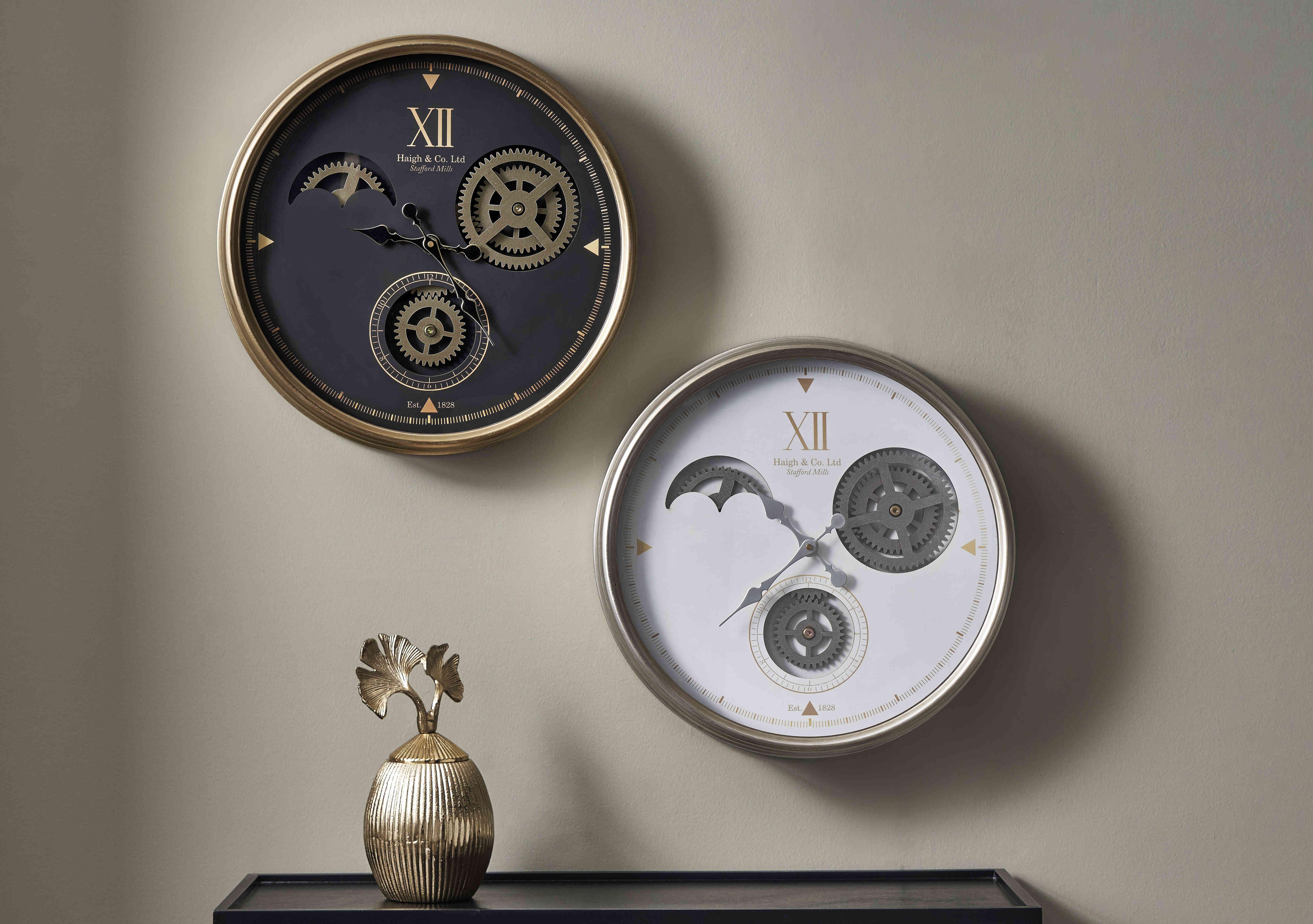Lindley Cog Wall Clock in  on Furniture Village