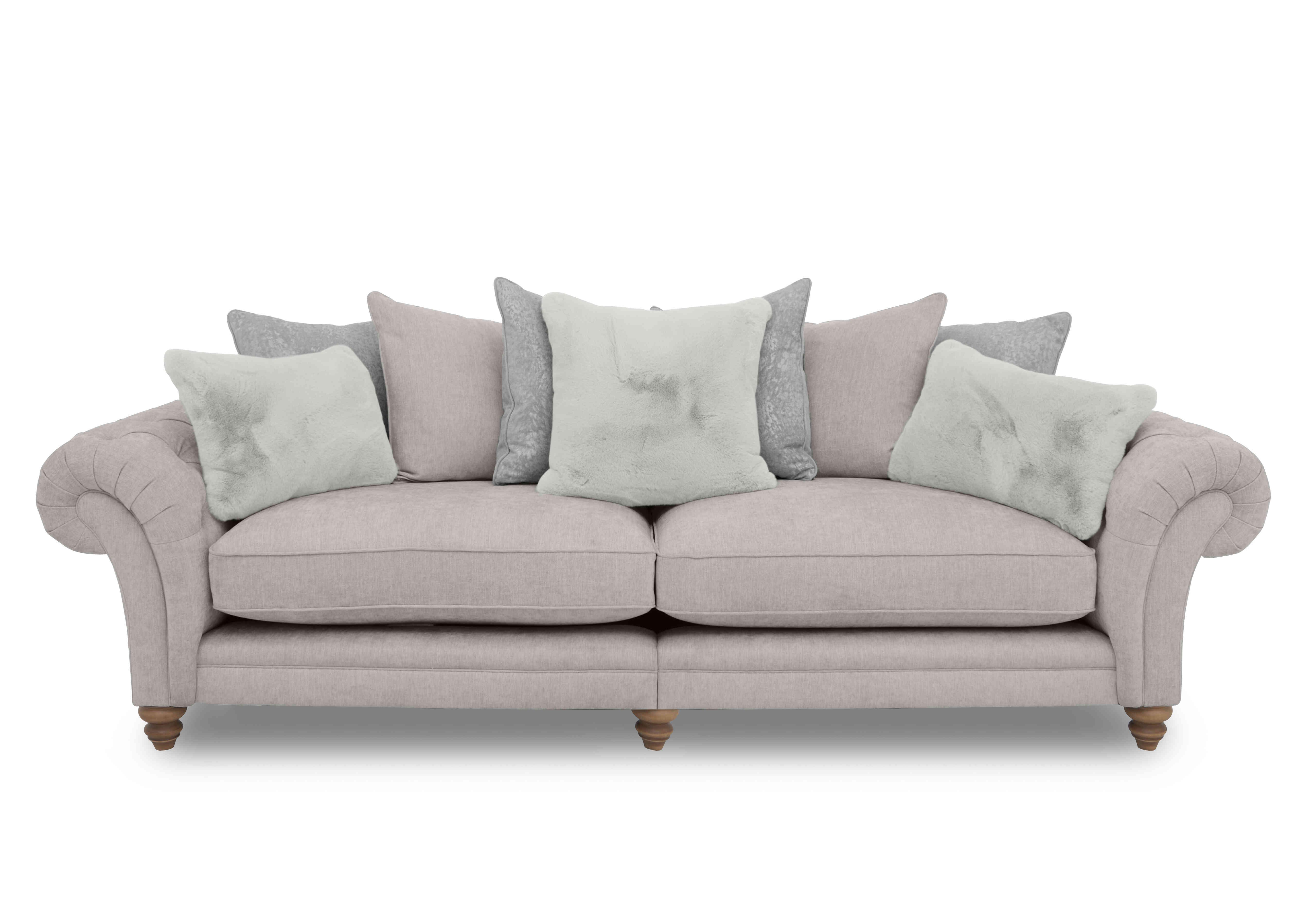 Blenheim Grand Split Frame Scatter Back Sofa in Darwin Silver Of on Furniture Village