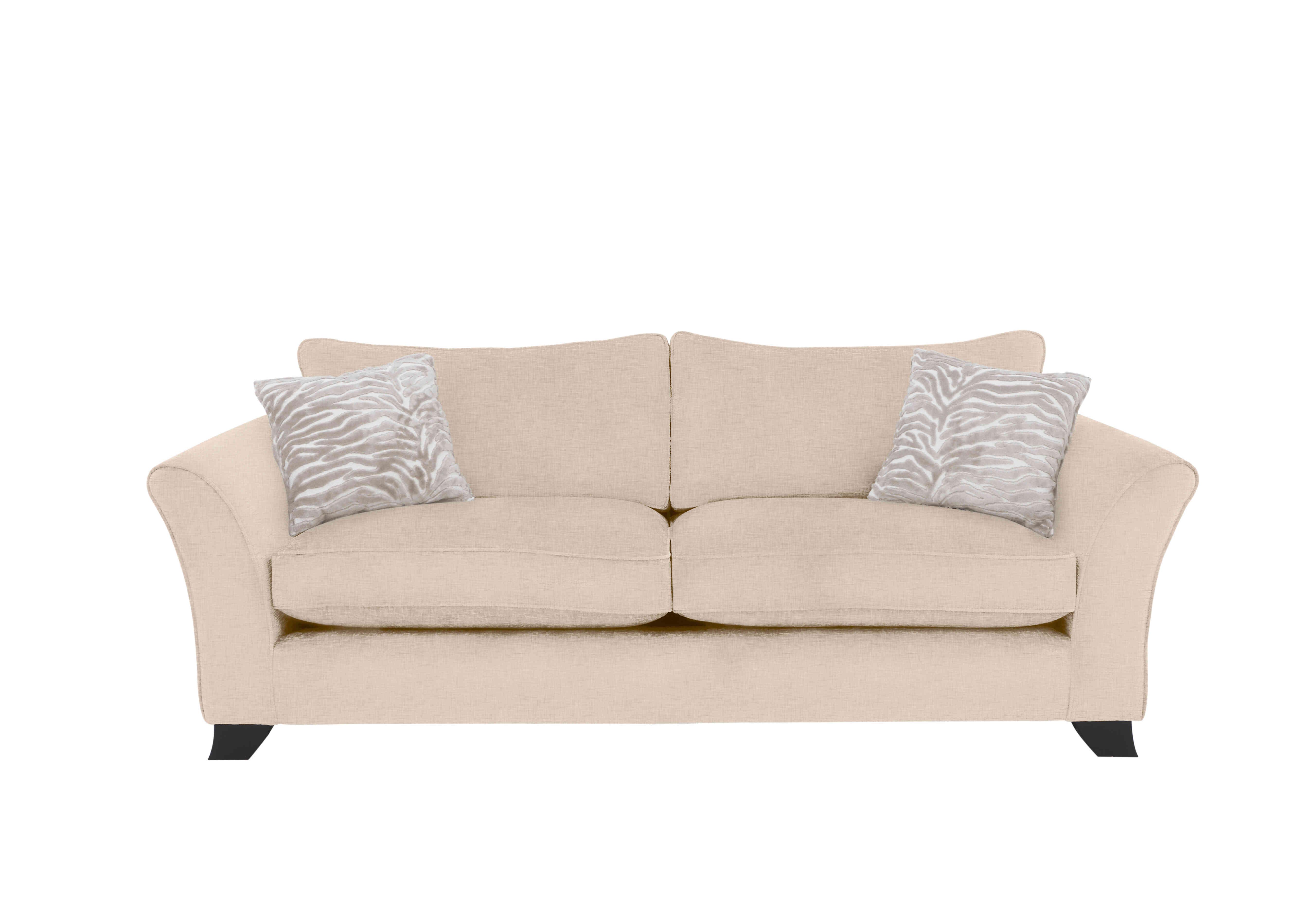 Sasha 4 Seater Classic Back Sofa in Zara Beige on Furniture Village