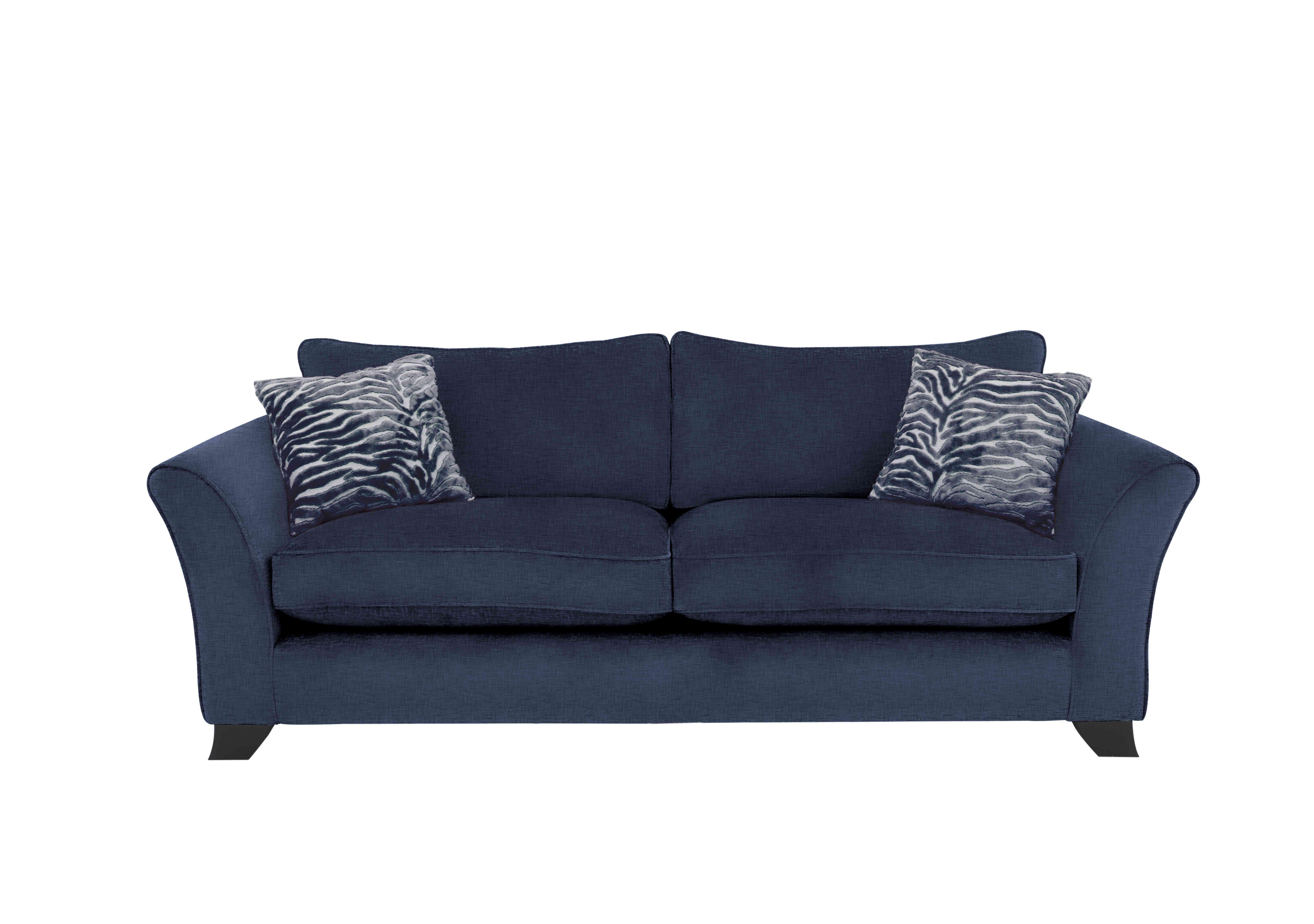 Sasha 4 Seater Classic Back Sofa in Zara Navy on Furniture Village