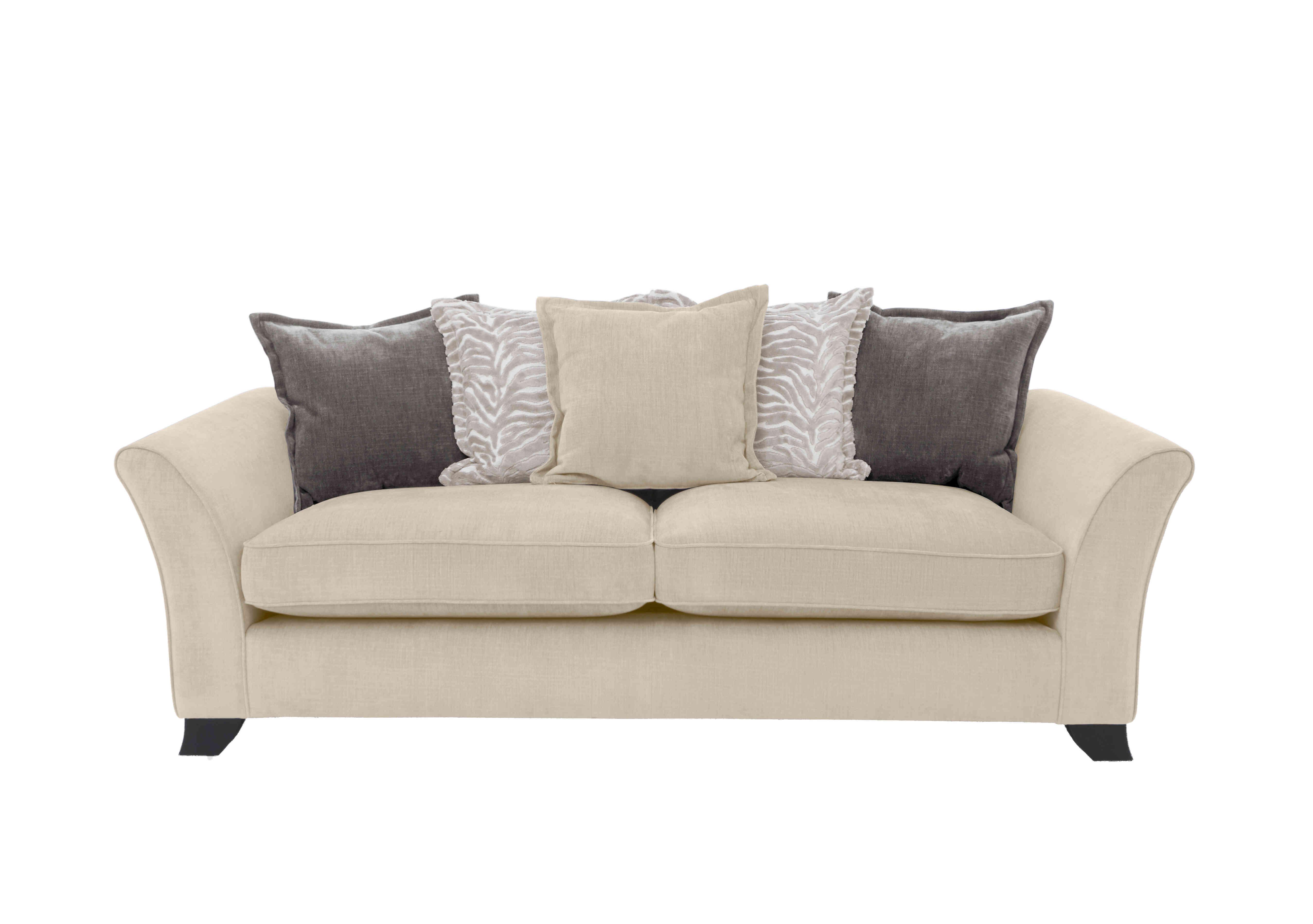 Sasha 4 Seater Scatter Back Sofa in Zara Beige on Furniture Village