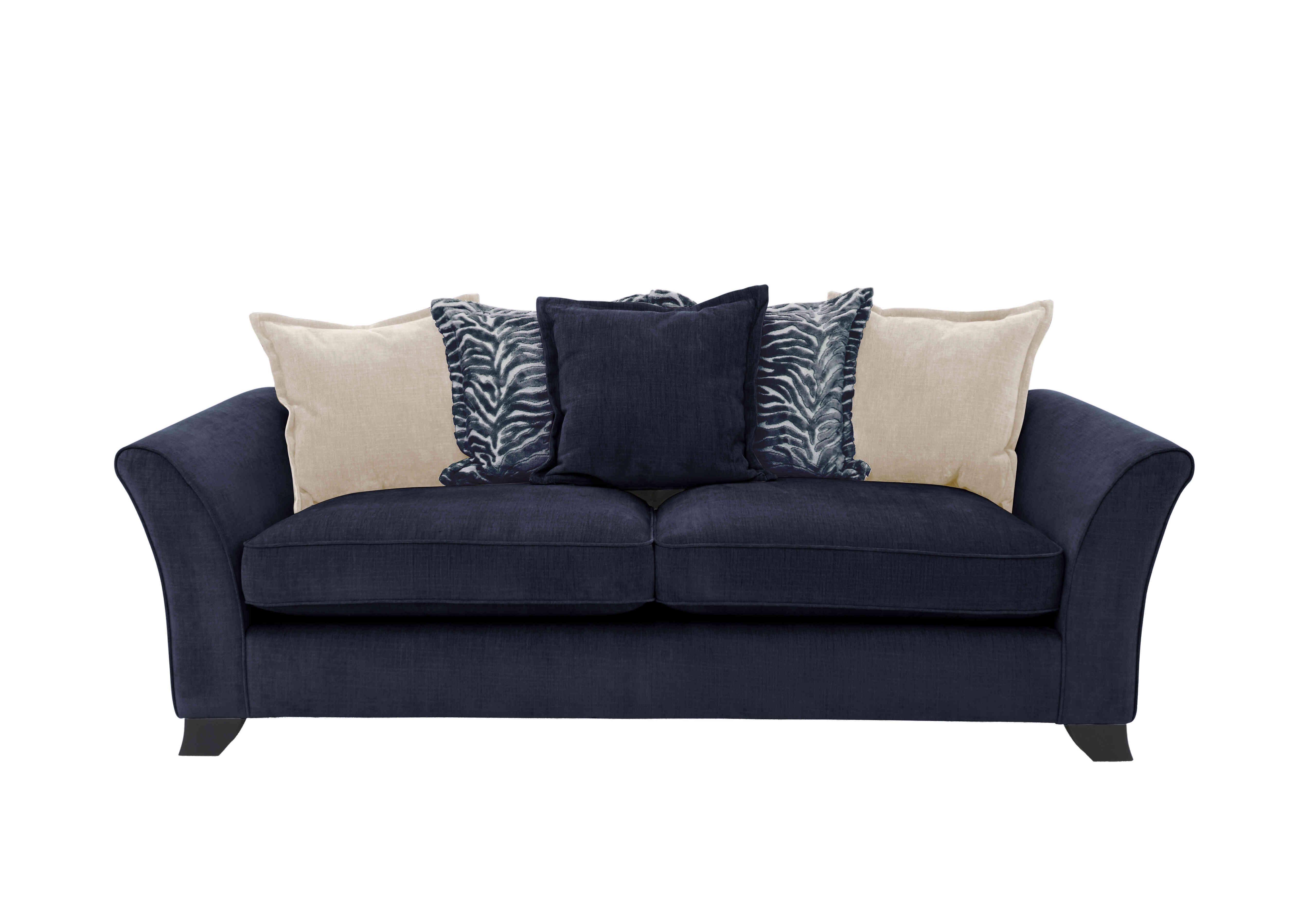 Sasha 4 Seater Scatter Back Sofa in Zara Navy on Furniture Village