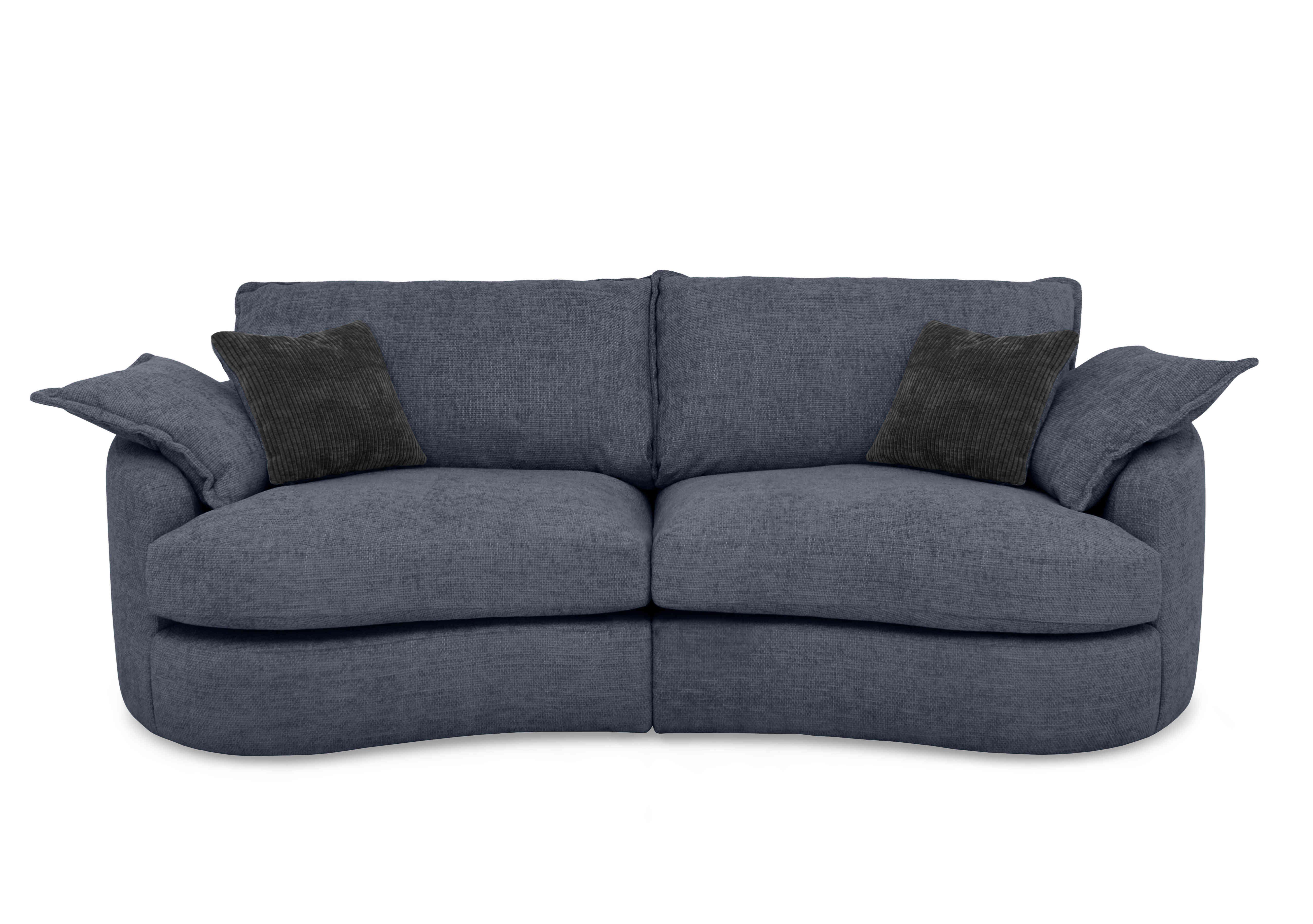 Boutique Darling 4 Seater Split Frame Sofa in Milo Navy on Furniture Village