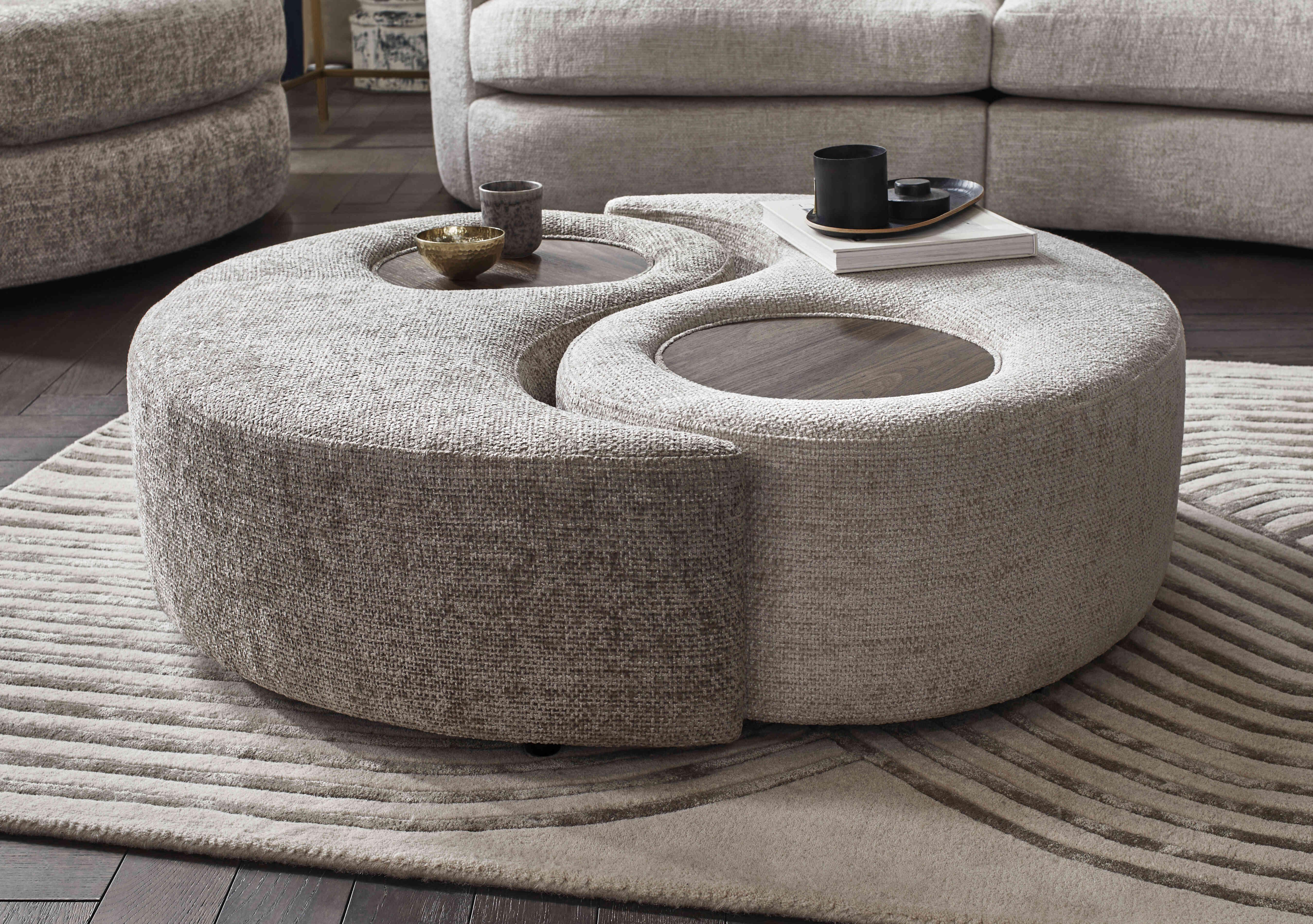 Boutique Darling Yin and Yang Footstool in  on Furniture Village