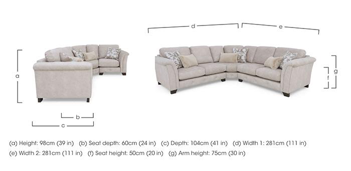 Aura Large Classic Back Corner Sofa in  on Furniture Village