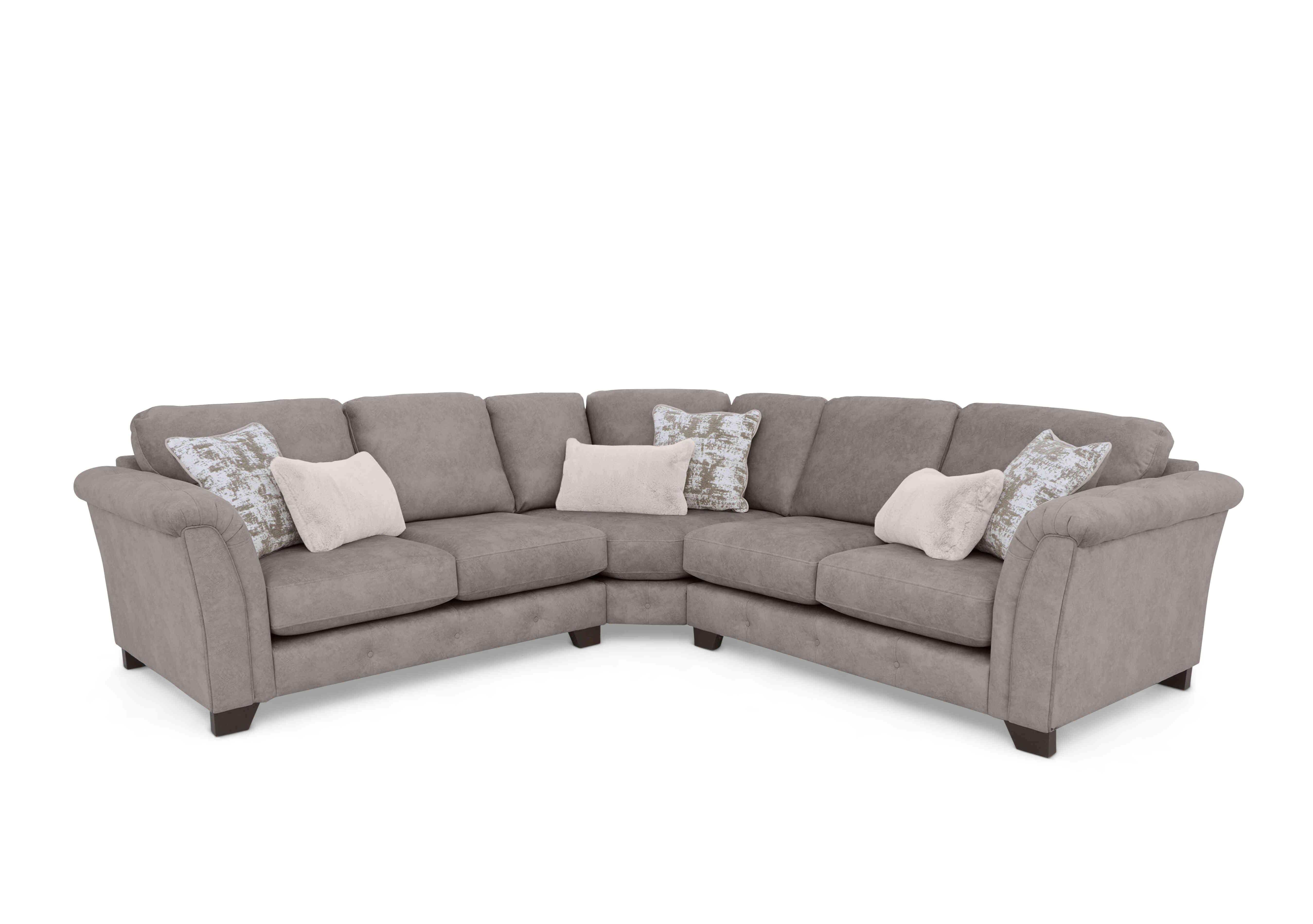 Boutique Aura Large Classic Back Corner Sofa in Kenzo Oatmeal Dw Ft on Furniture Village