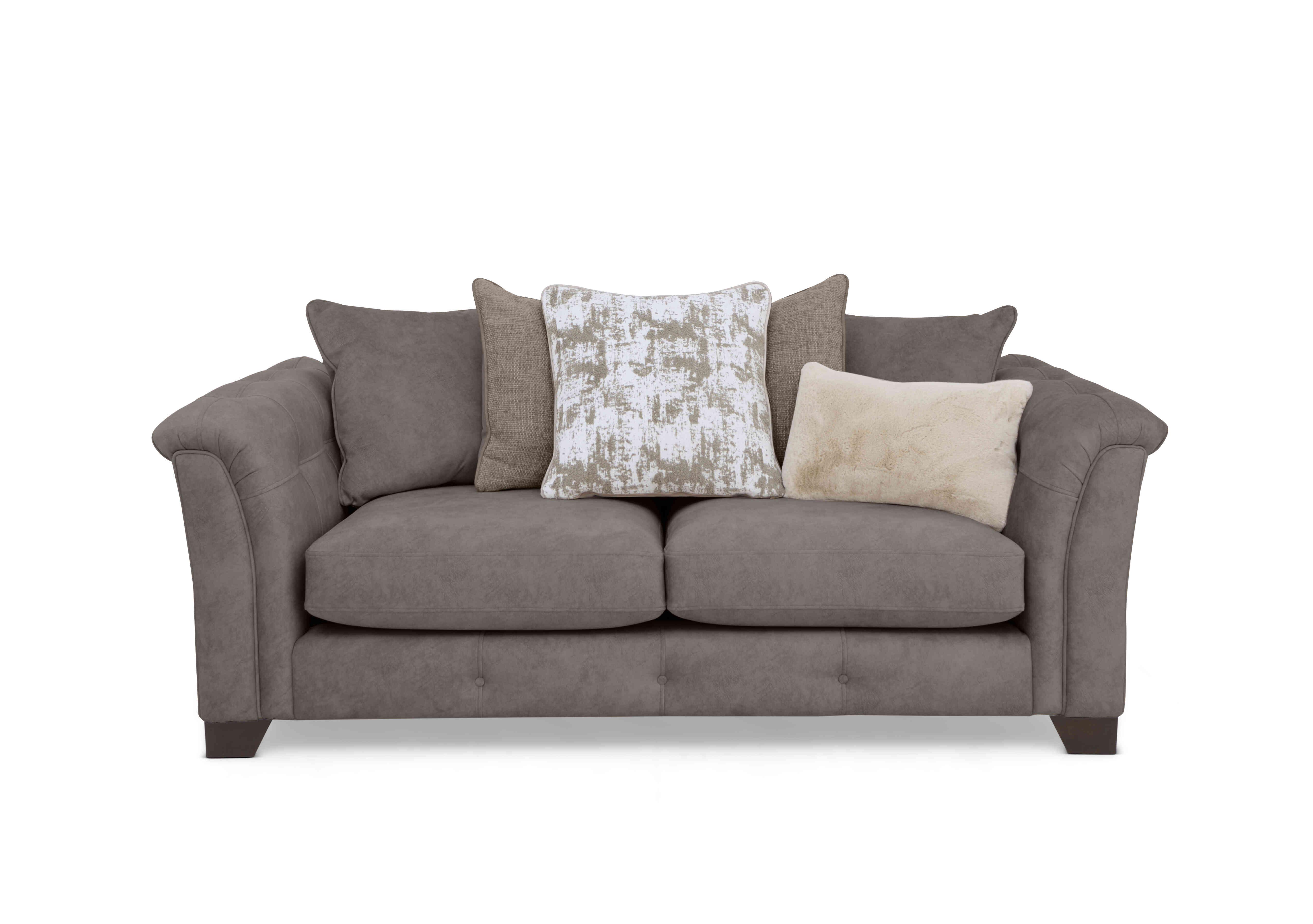Boutique Aura 3 Seater Scatter Back Sofa in Kenzo Chocolate Dw Ft on Furniture Village