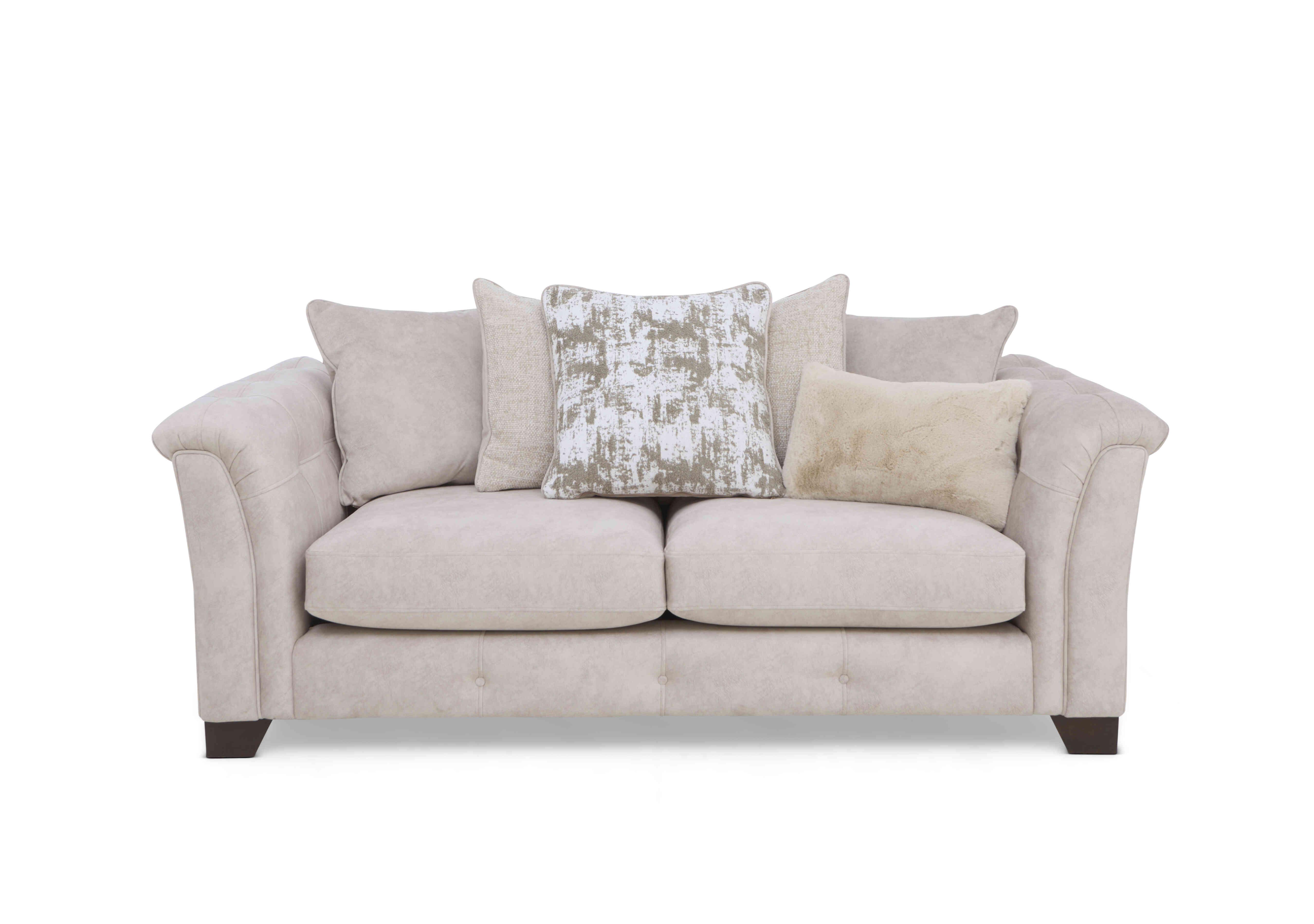 Boutique Aura 3 Seater Scatter Back Sofa in Kenzo Cream Dw Ft on Furniture Village
