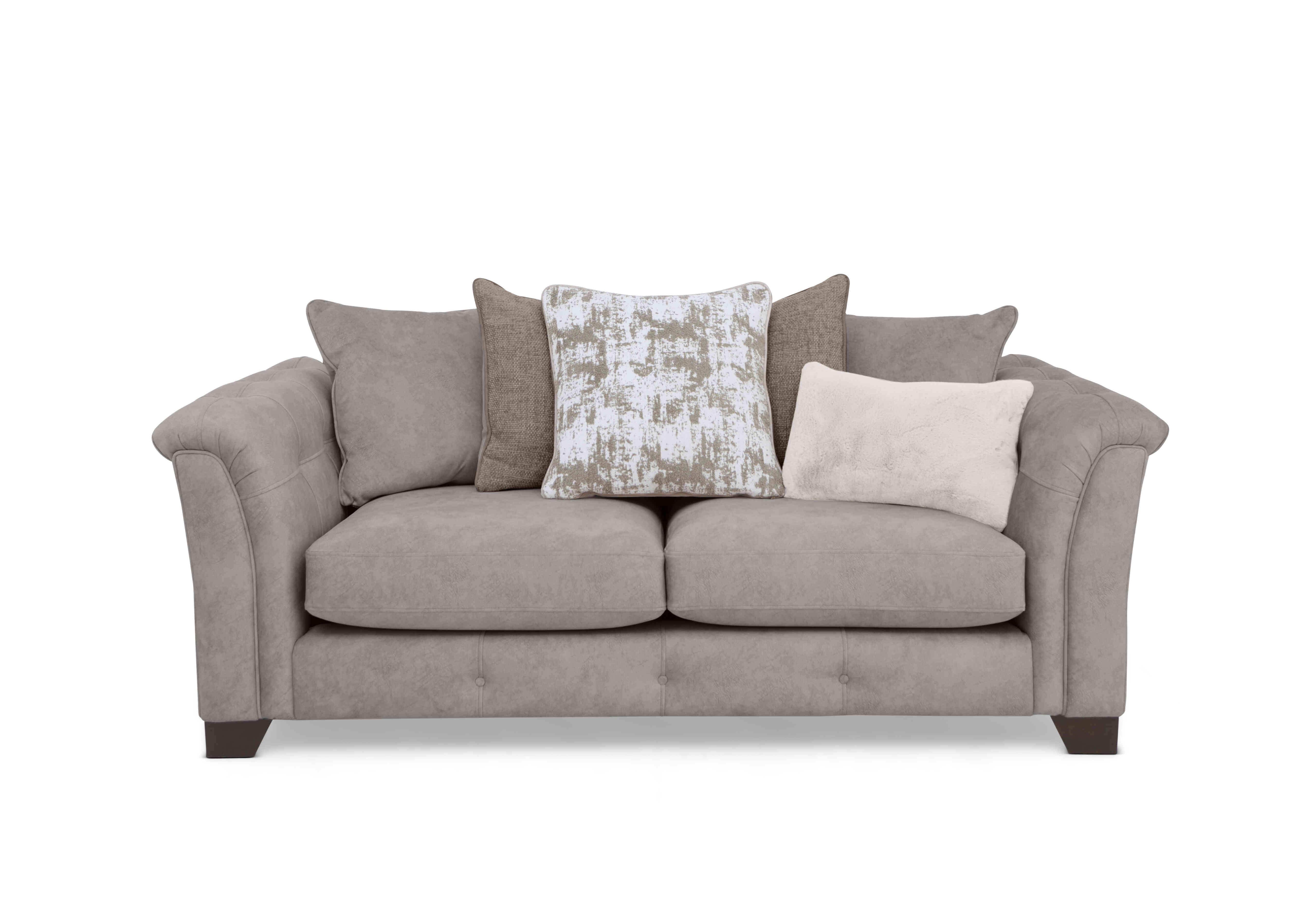 Boutique Aura 3 Seater Scatter Back Sofa in Kenzo Oatmeal Dw Ft on Furniture Village