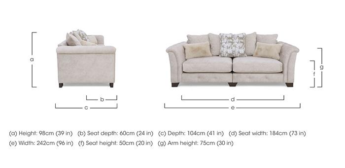 Aura 4 Seater Scatter Back Split Frame Sofa in  on Furniture Village