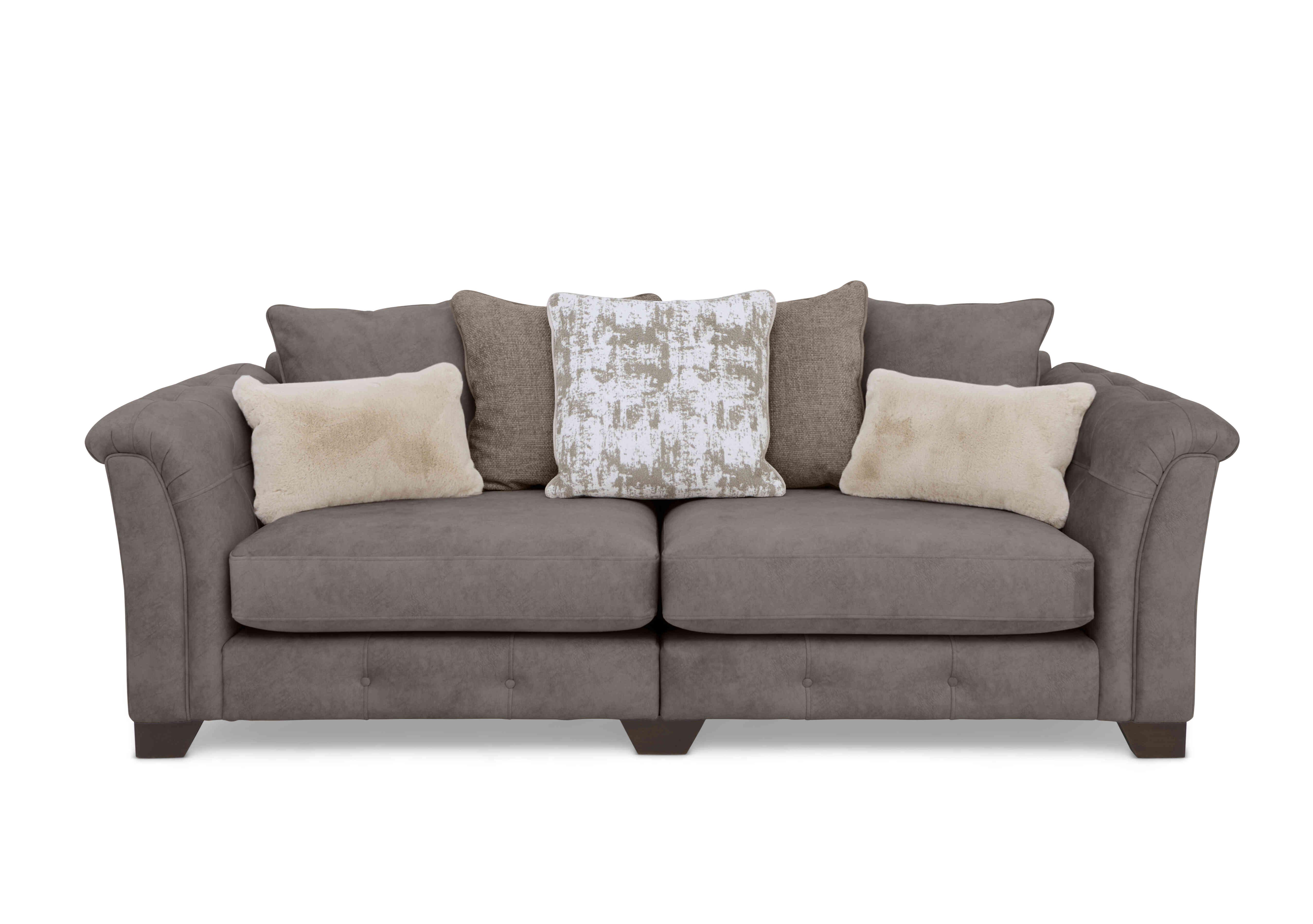 Aura 4 Seater Scatter Back Split Frame Sofa in Kenzo Chocolate Dw Ft on Furniture Village