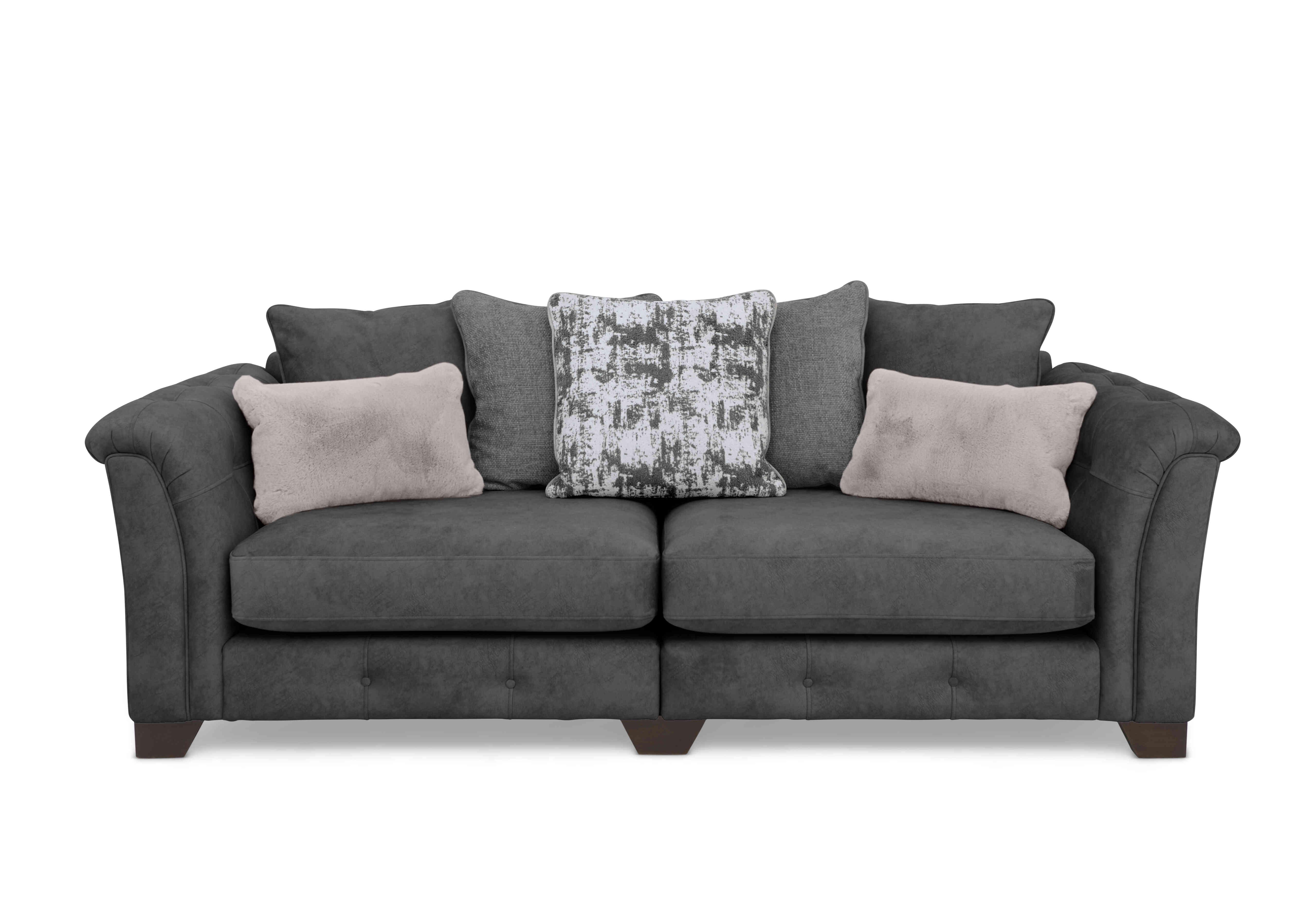 Aura 4 Seater Scatter Back Split Frame Sofa in Kenzo Mink Dw Ft on Furniture Village
