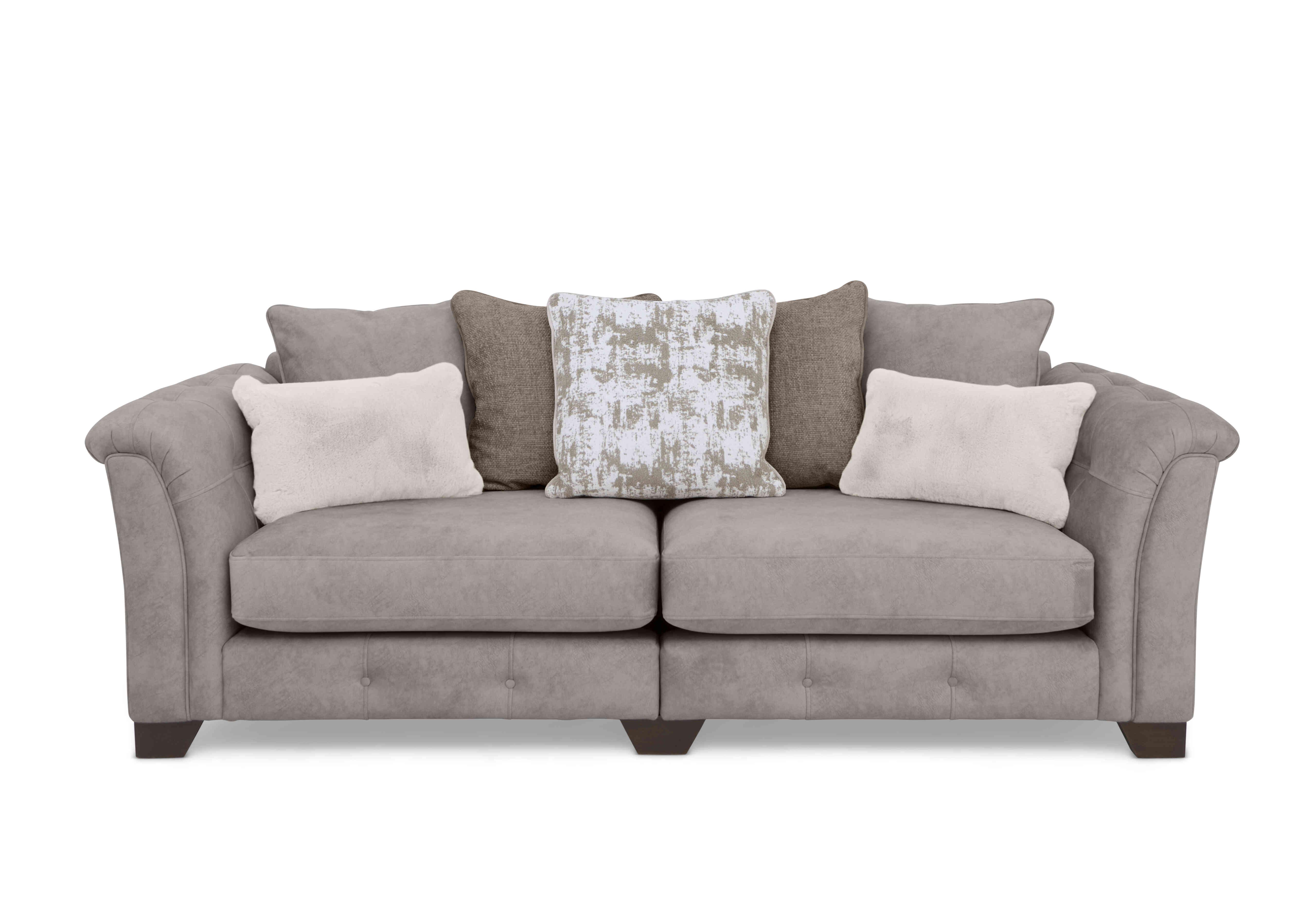 Boutique Aura 4 Seater Scatter Back Split Frame Sofa in Kenzo Oatmeal Dw Ft on Furniture Village