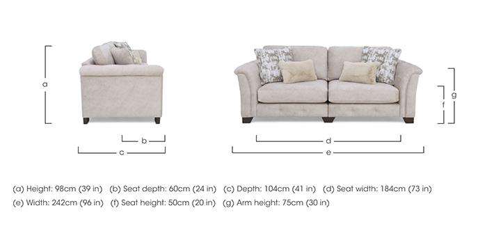 Aura 4 Seater Classic Back Split Frame Sofa in  on Furniture Village