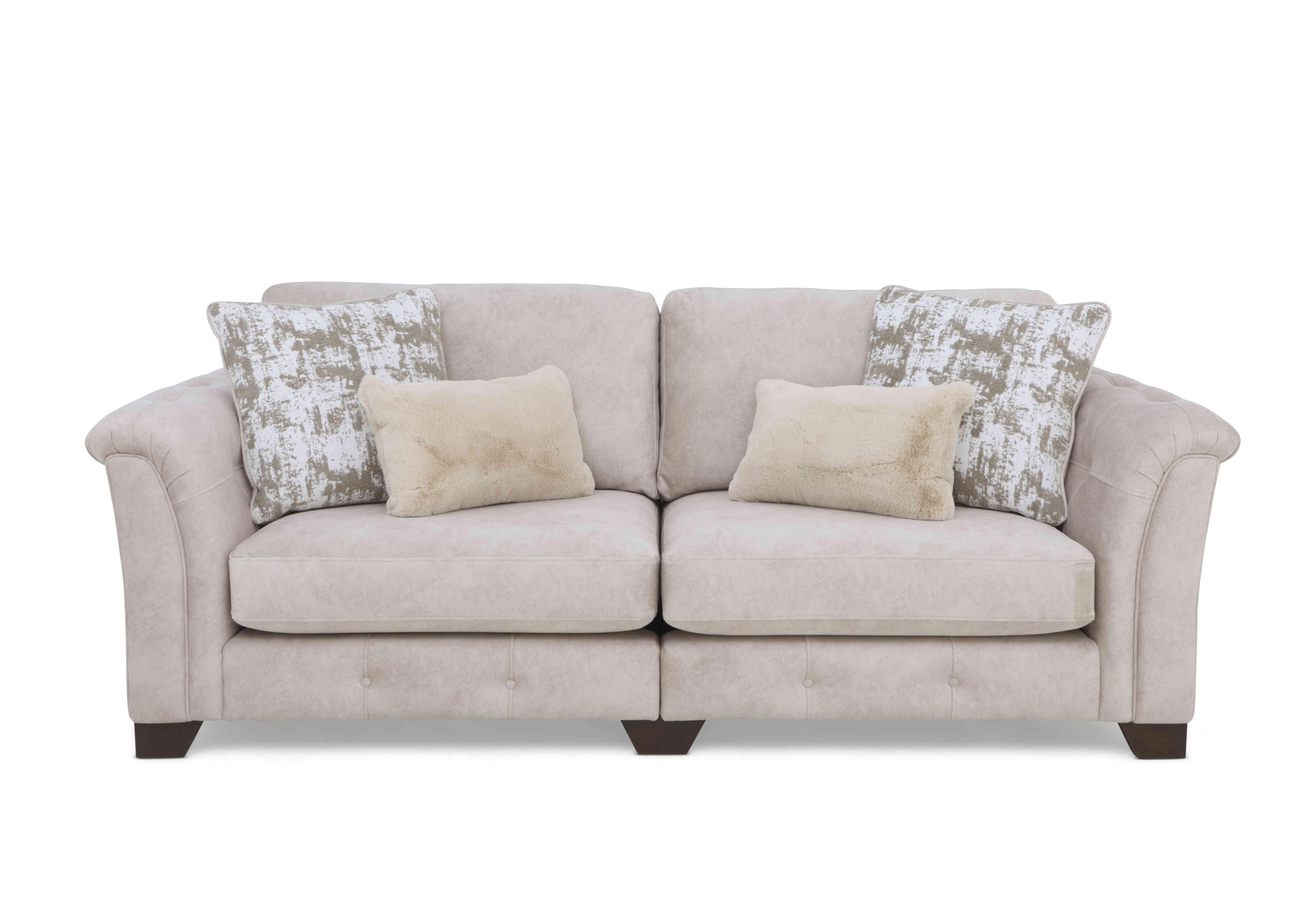 Aura 4 Seater Classic Back Split Frame Sofa in Kenzo Cream Dw Ft on Furniture Village