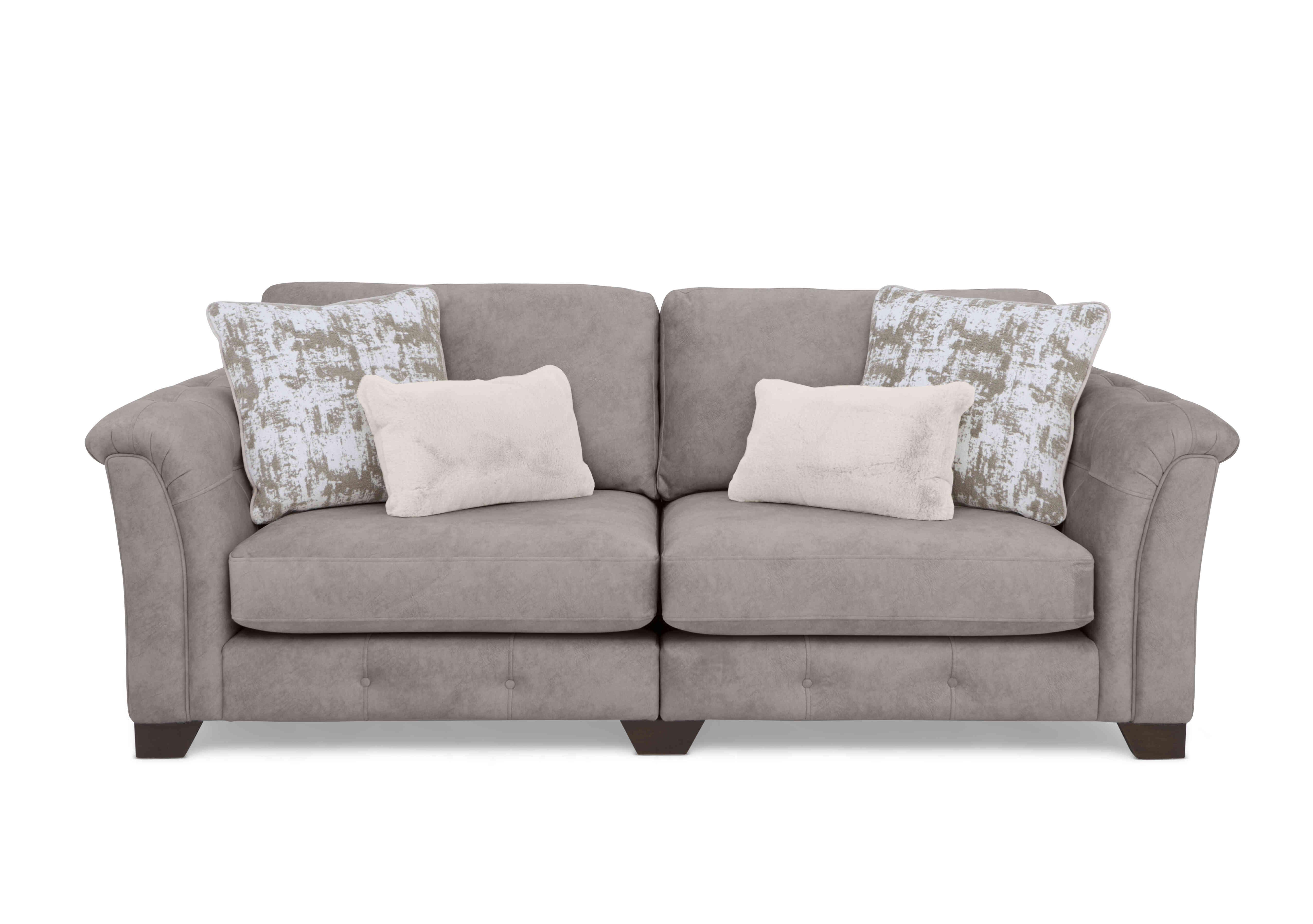 Boutique Aura 4 Seater Classic Back Split Frame Sofa in Kenzo Oatmeal Dw Ft on Furniture Village