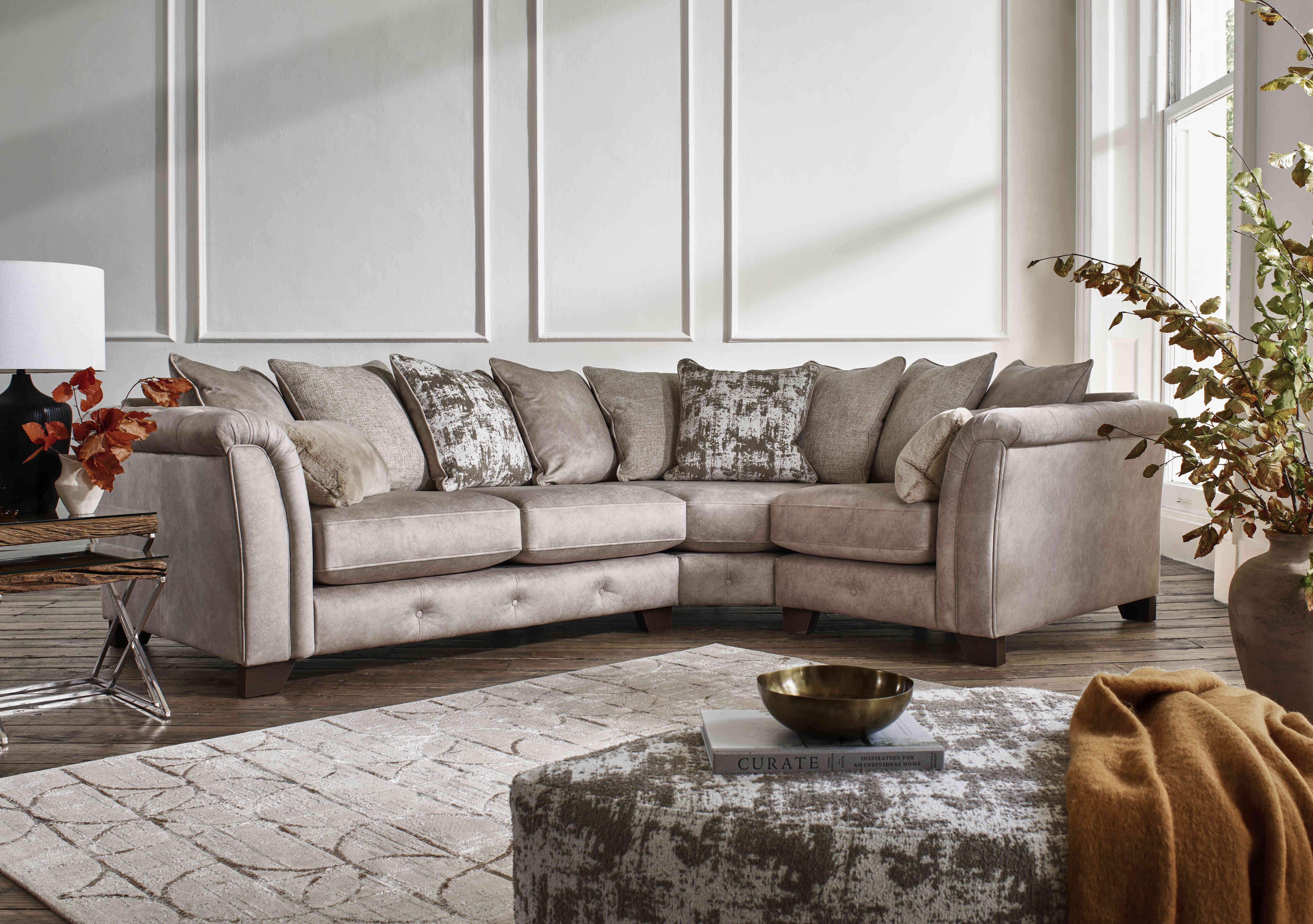 Boutique Aura Scatter Back Corner Sofa in  on Furniture Village