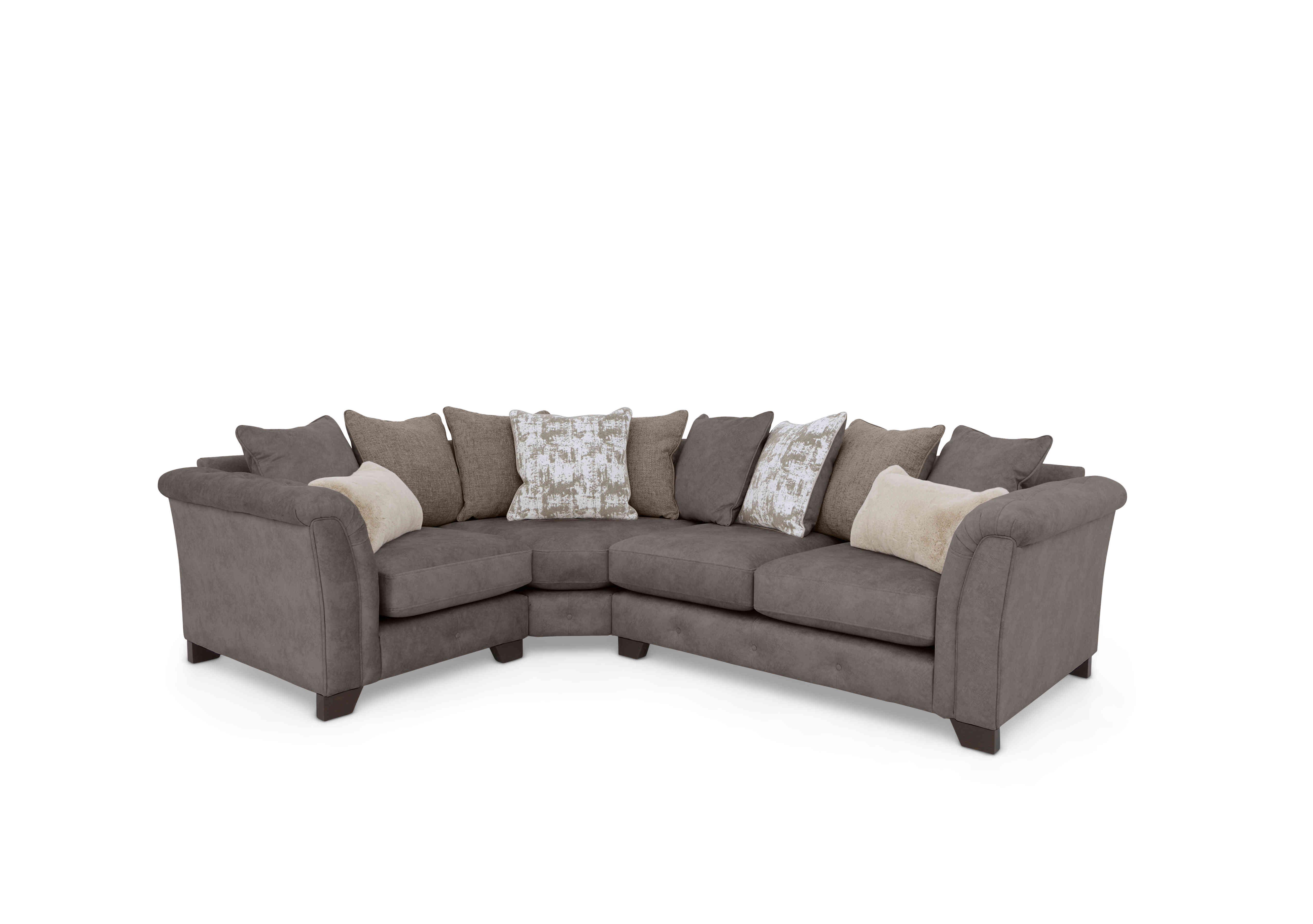 Boutique Aura Scatter Back Corner Sofa in Kenzo Chocolate Dw Ft on Furniture Village