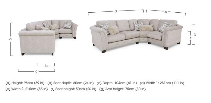 Aura Classic Back Corner Sofa in  on Furniture Village