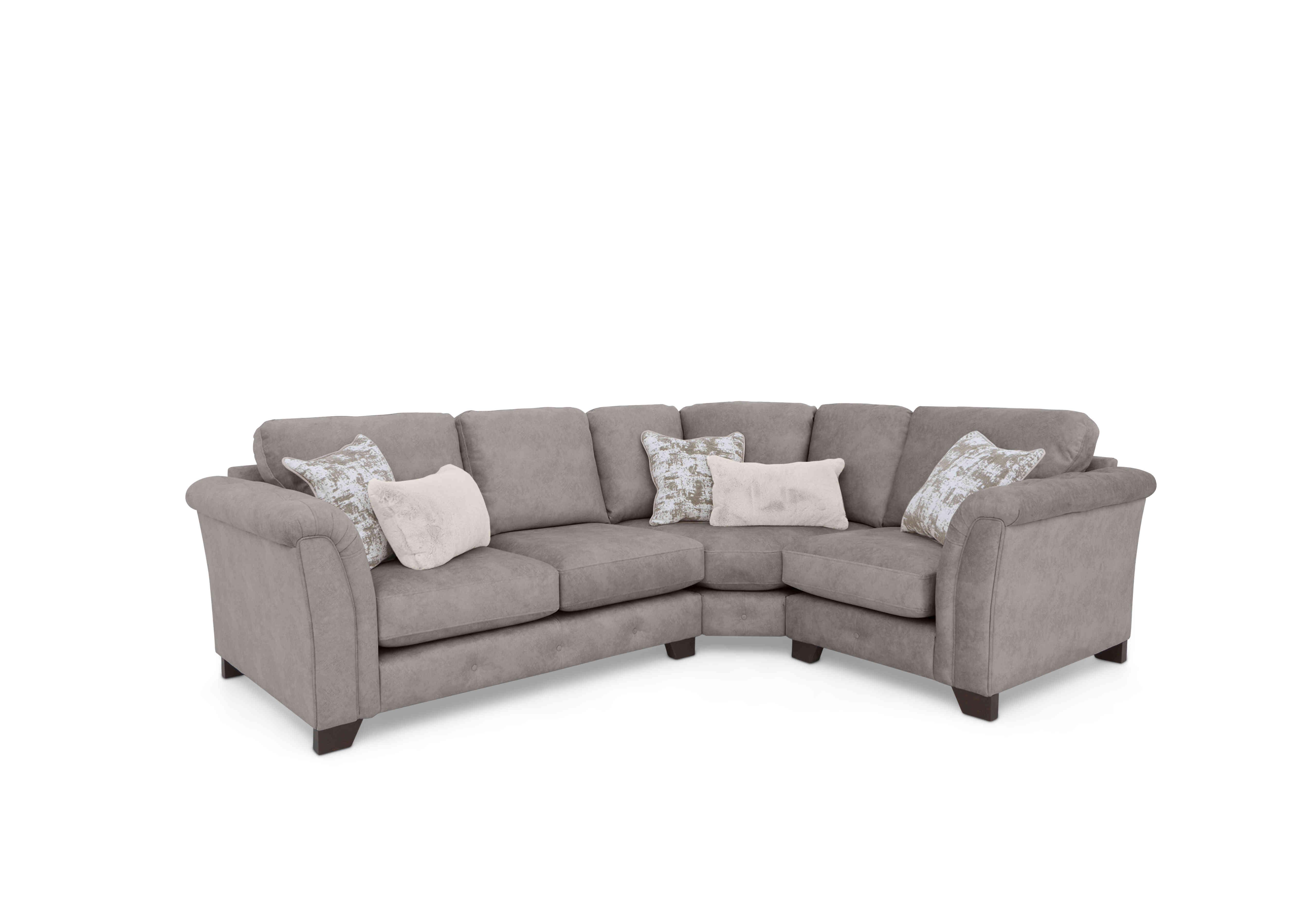 Boutique Aura Classic Back Corner Sofa in Kenzo Oatmeal Mo Ft on Furniture Village