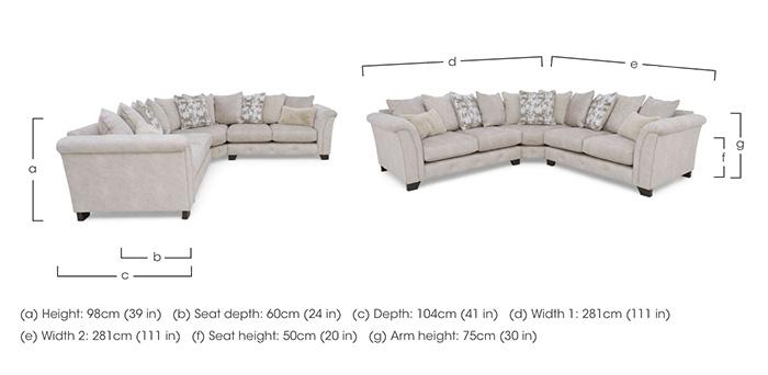 Aura Large Scatter Back Corner Sofa in  on Furniture Village