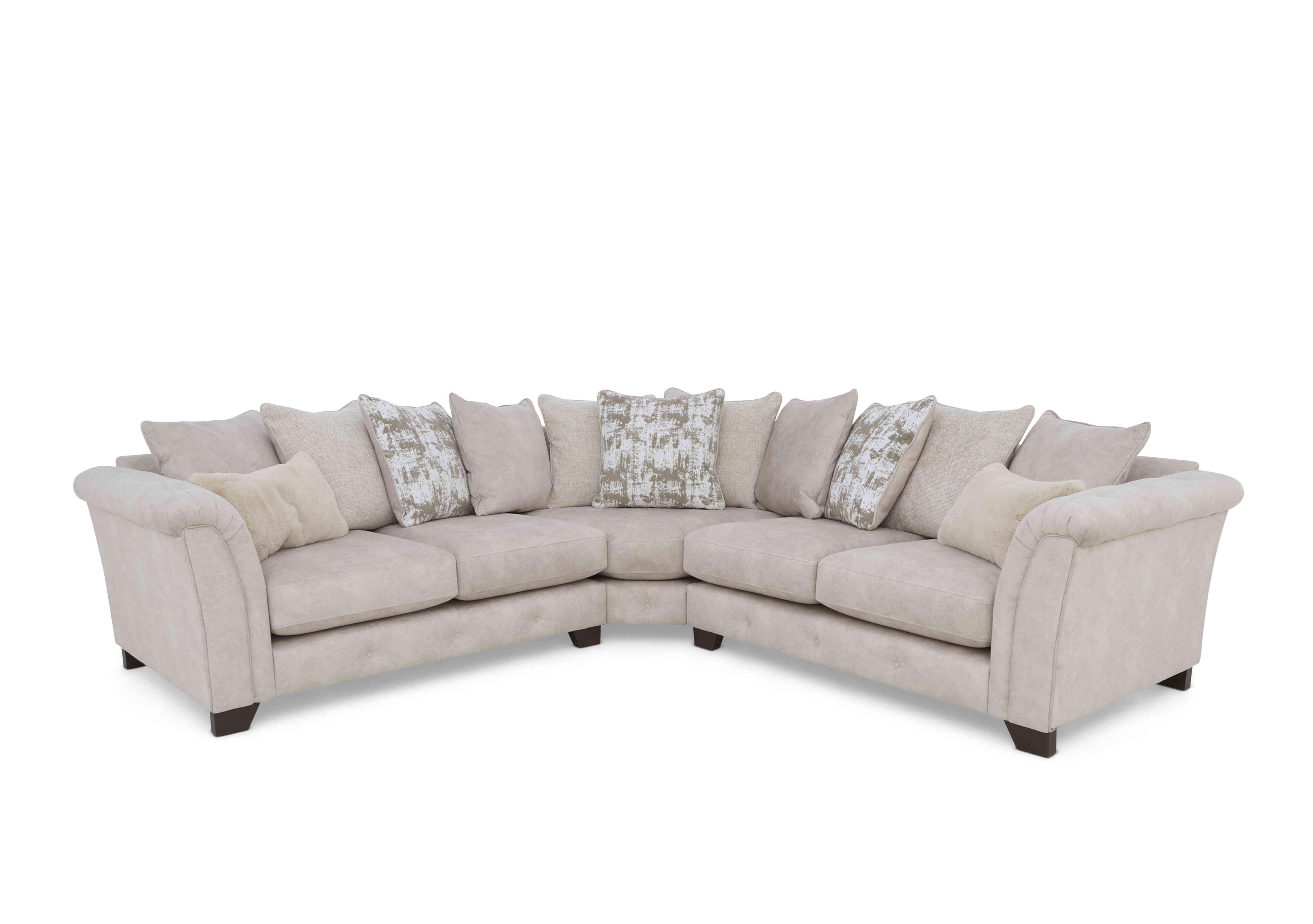Aura Large Scatter Back Corner Sofa in Kenzo Cream Dw Ft on Furniture Village