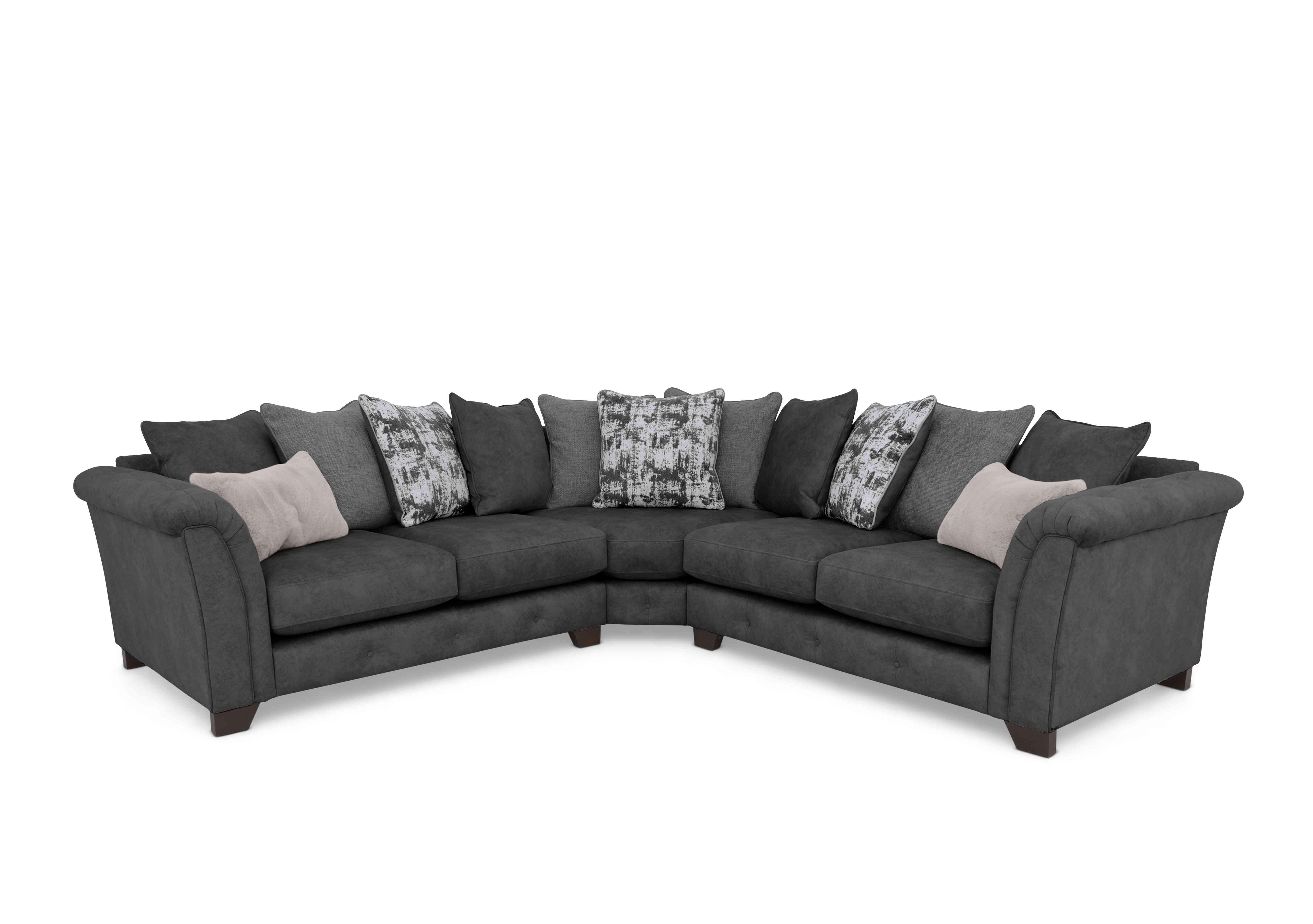 Aura Large Scatter Back Corner Sofa in Kenzo Mink Dw Ft on Furniture Village